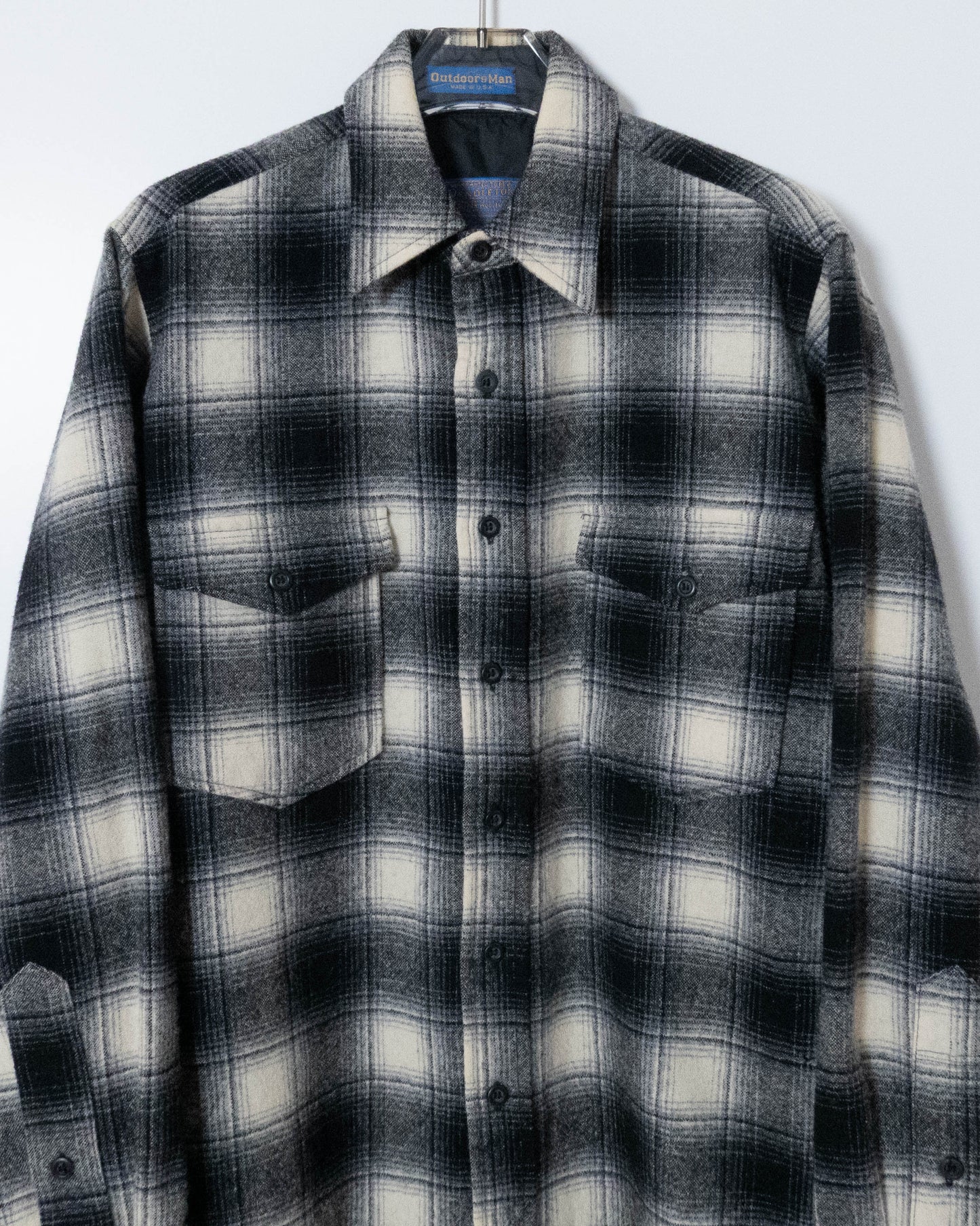 "PENDLETON" shadow plaid wool shirt