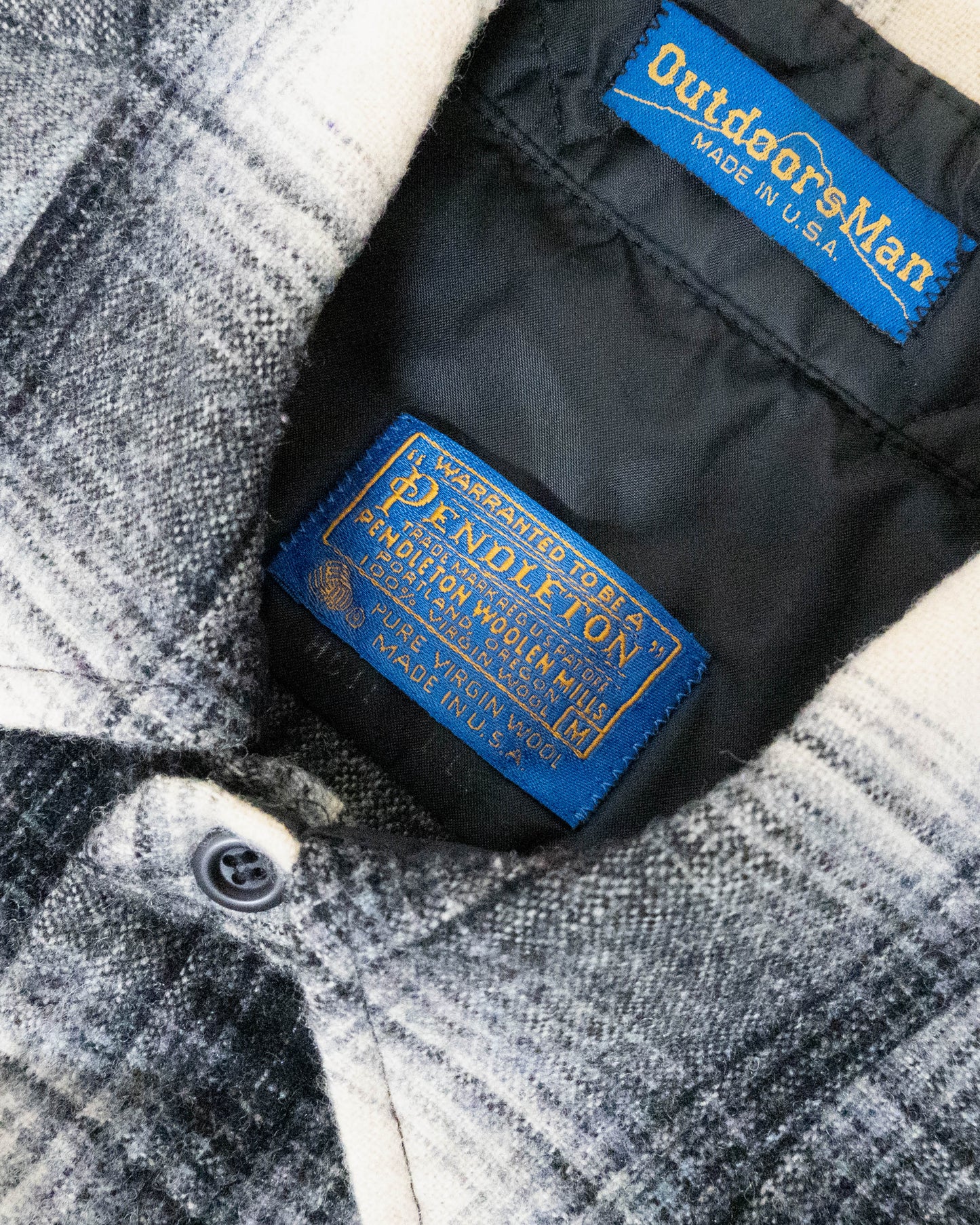 "PENDLETON" shadow plaid wool shirt