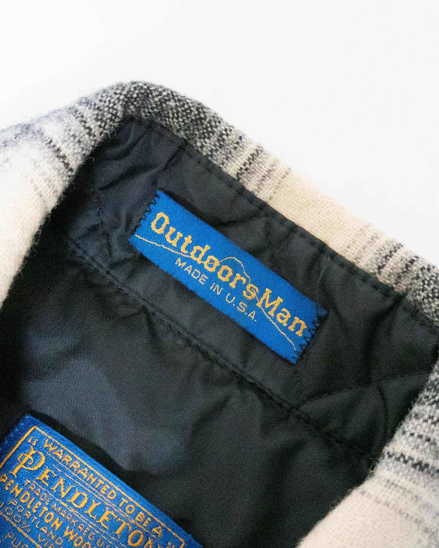 "PENDLETON" shadow plaid wool shirt