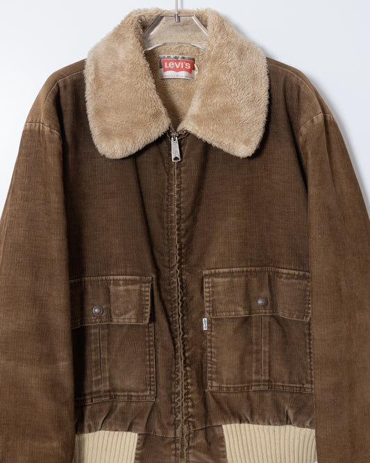 Vintage “Levi’s” faux shearling collar corduroy jacket