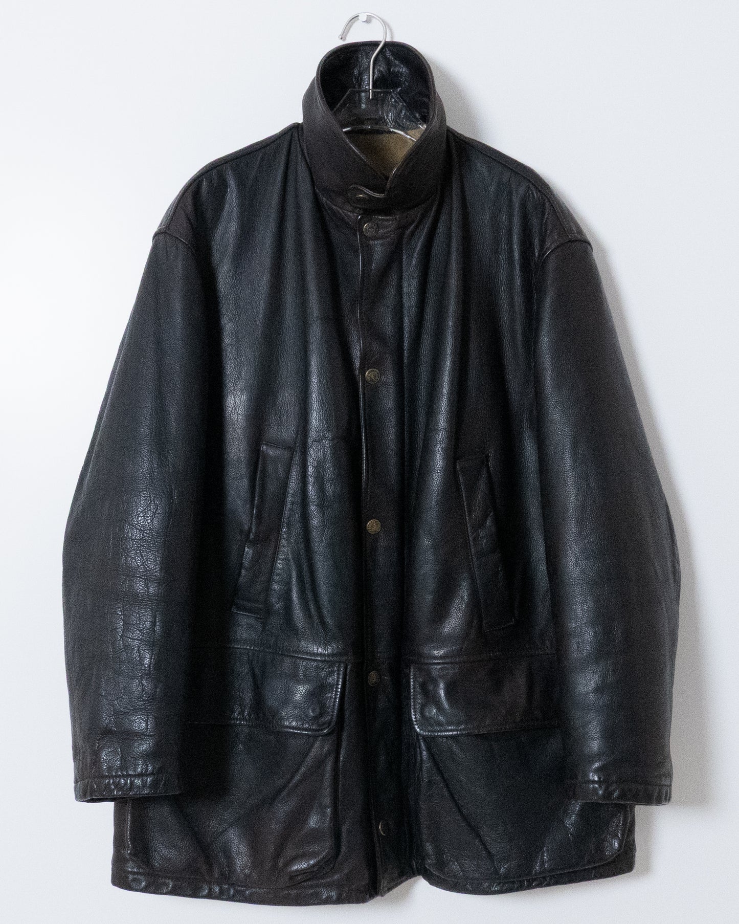 "ARMANI JEANS" leather car coat