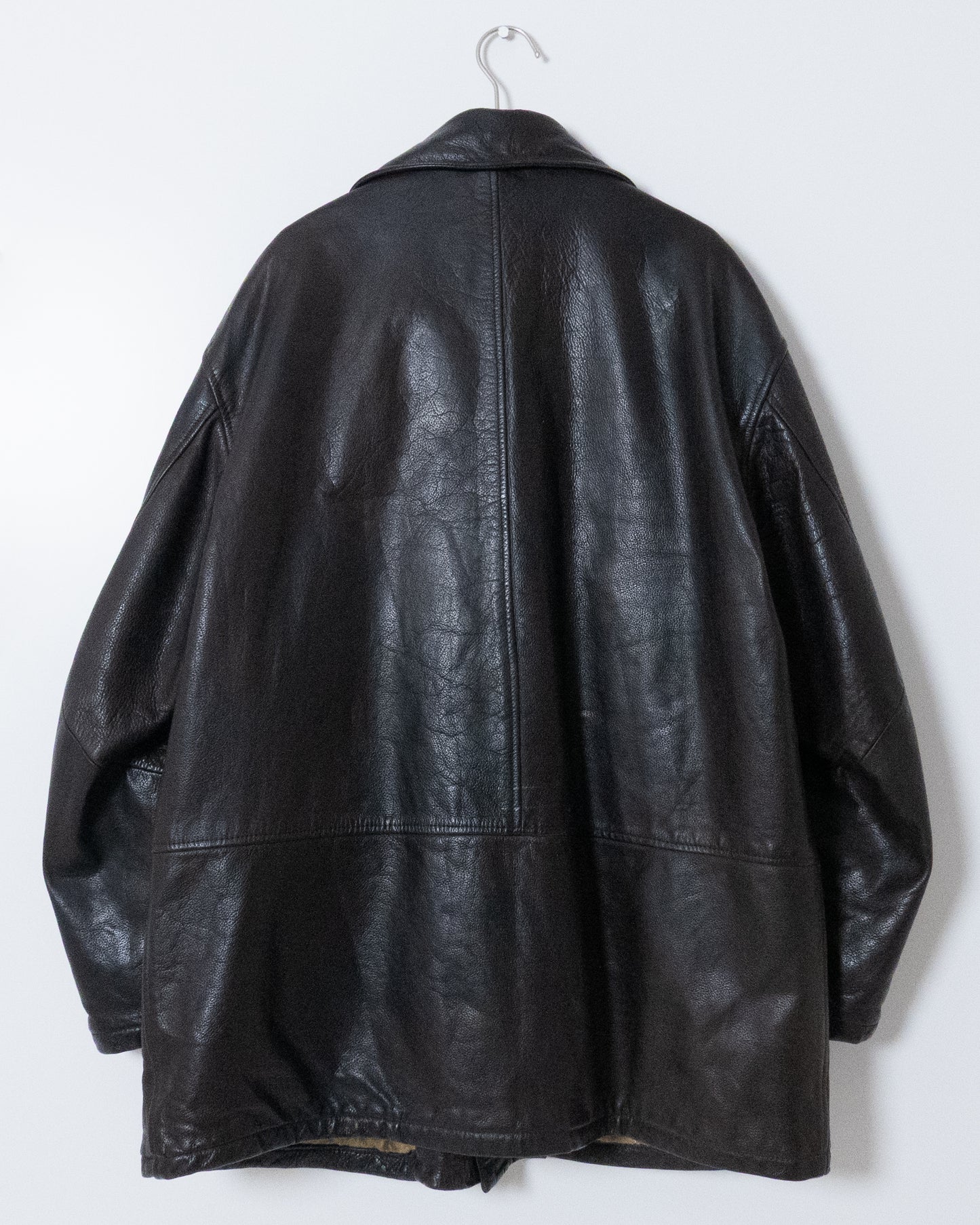 "ARMANI JEANS" leather car coat