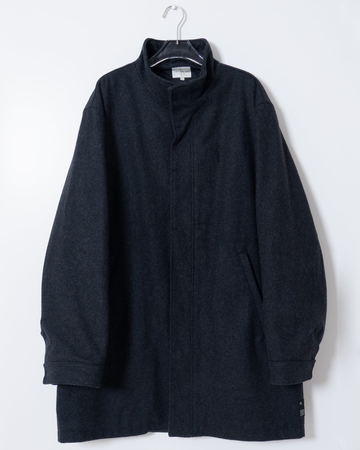 "Calvin Klein" high neck wool coat