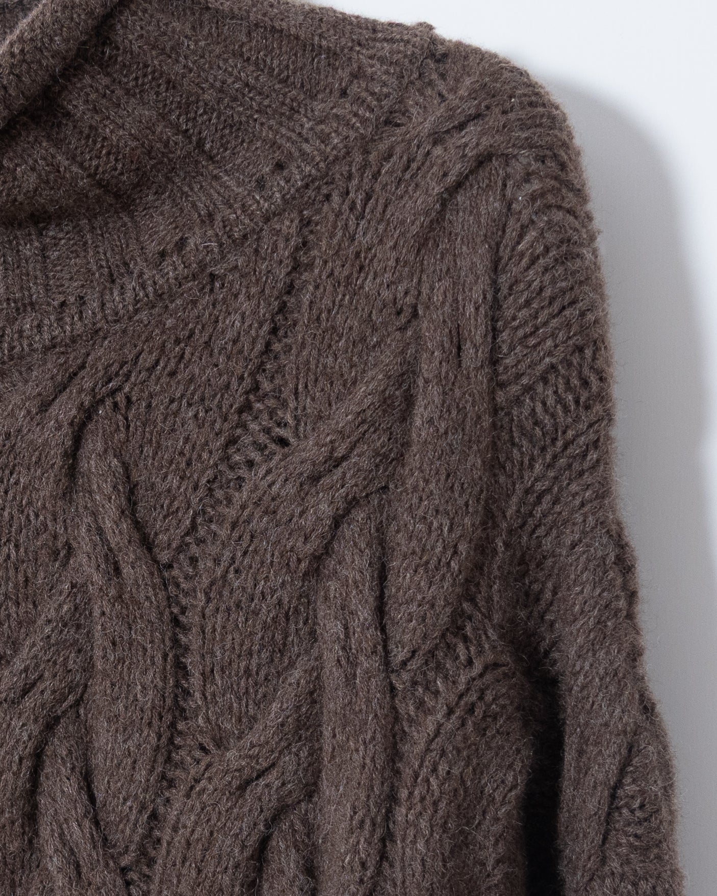 "ARMANI EXCHANGE" wool aran knitted turtleneck sweater