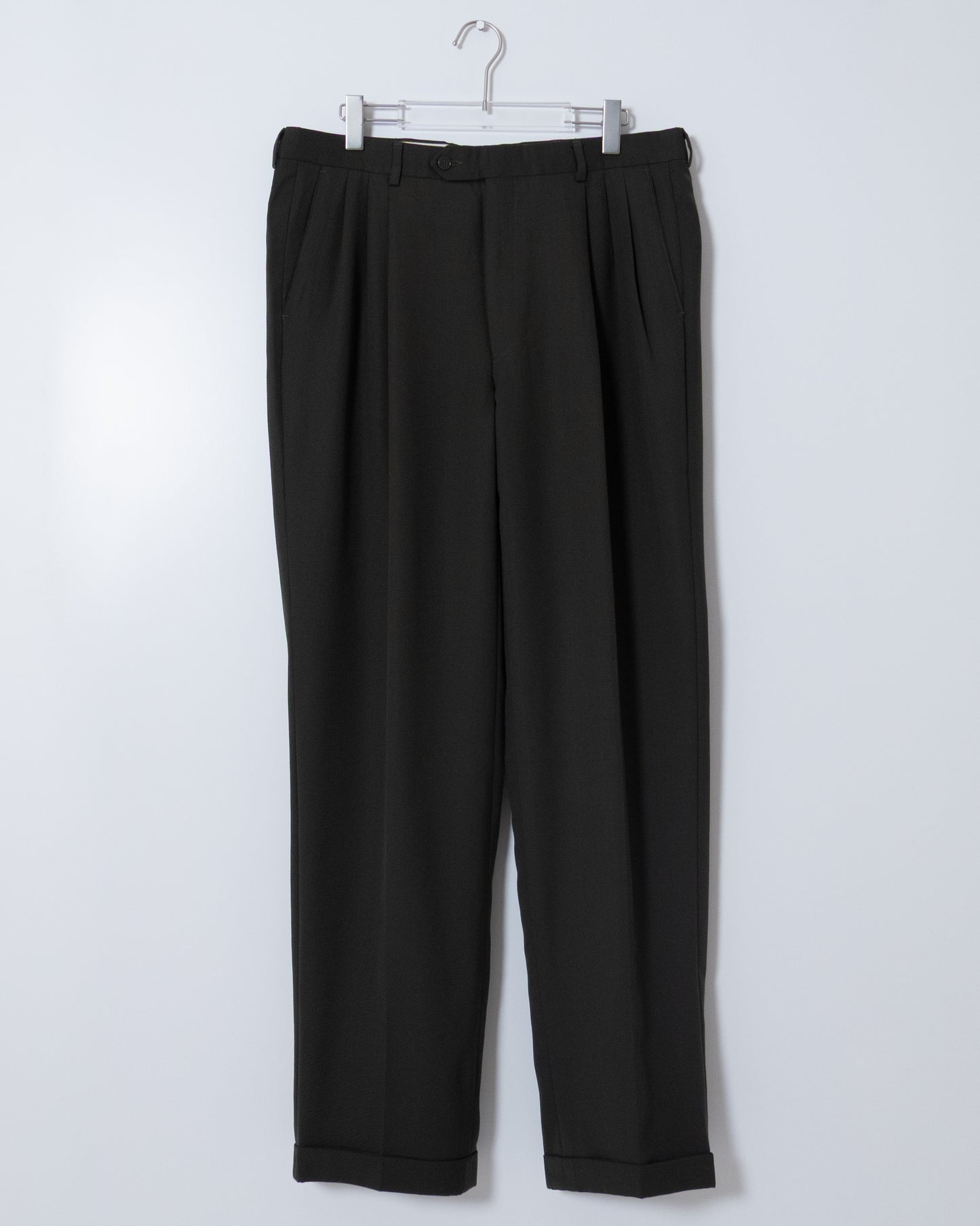 "MONSIEUR GIVENCHY" wool tuck slacks