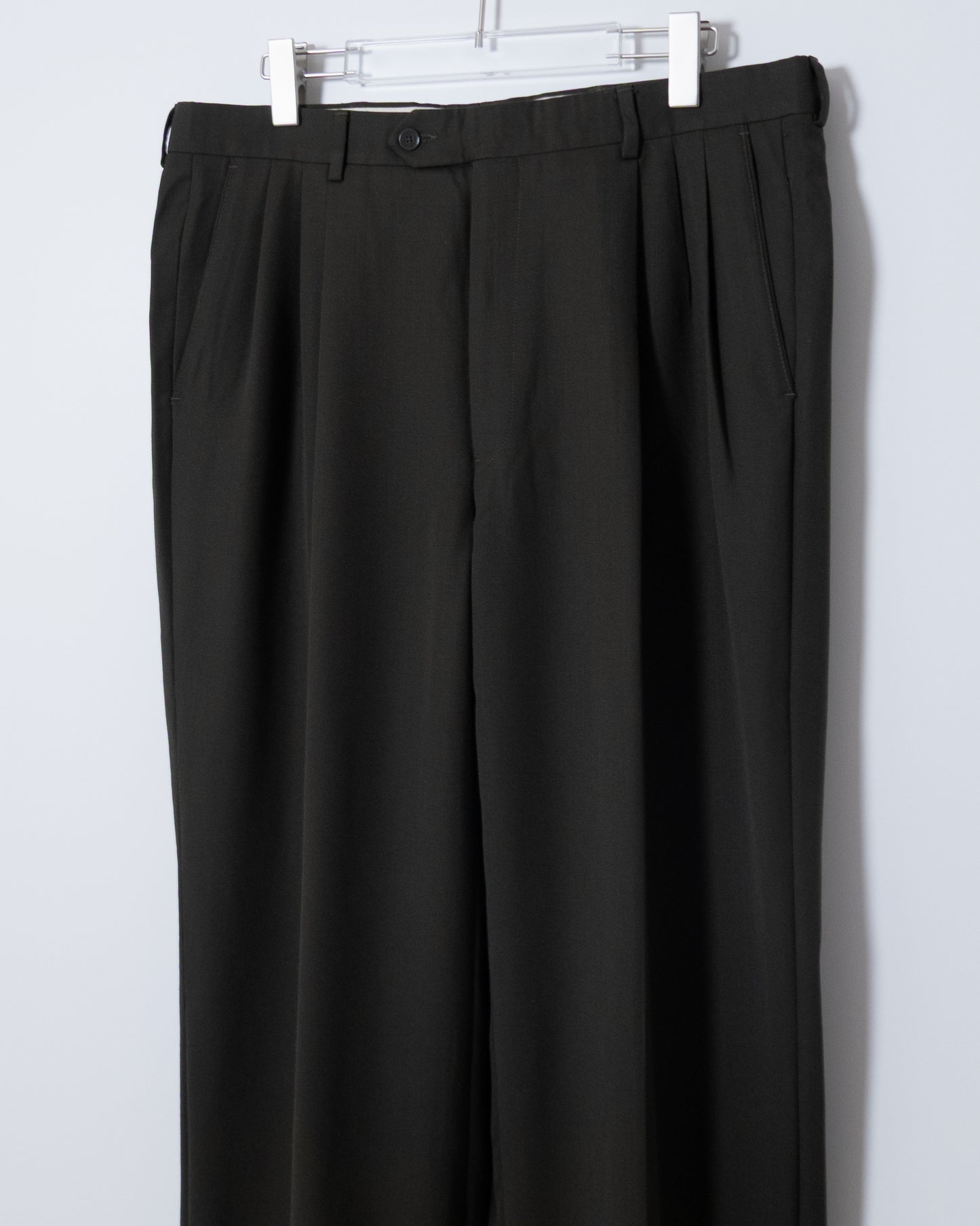 "MONSIEUR GIVENCHY" wool tuck slacks