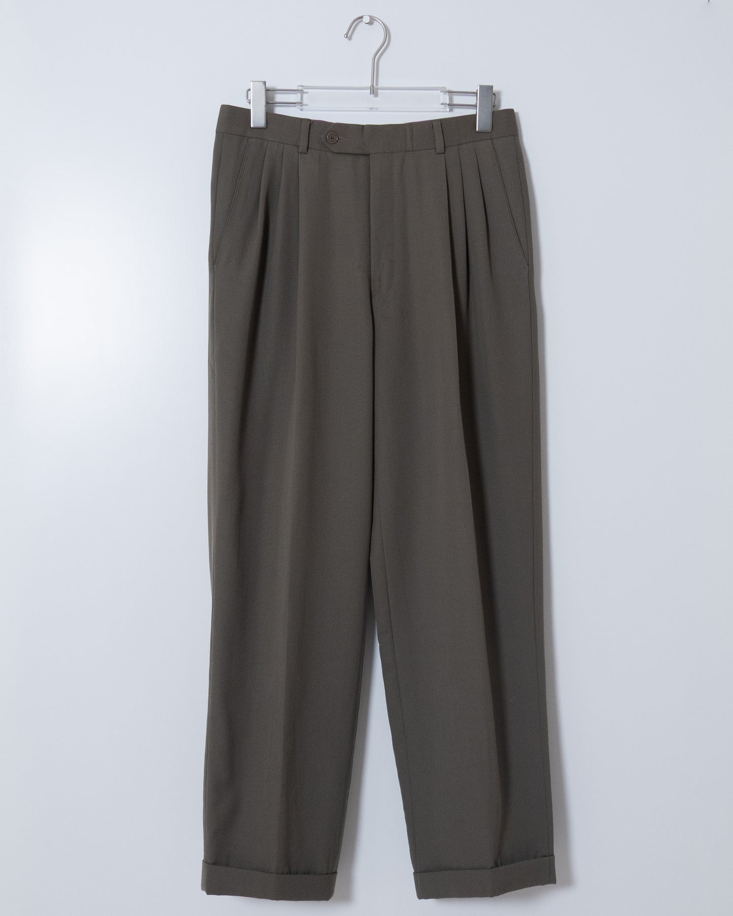 "MONSIEUR GIVENCHY" wool tuck slacks