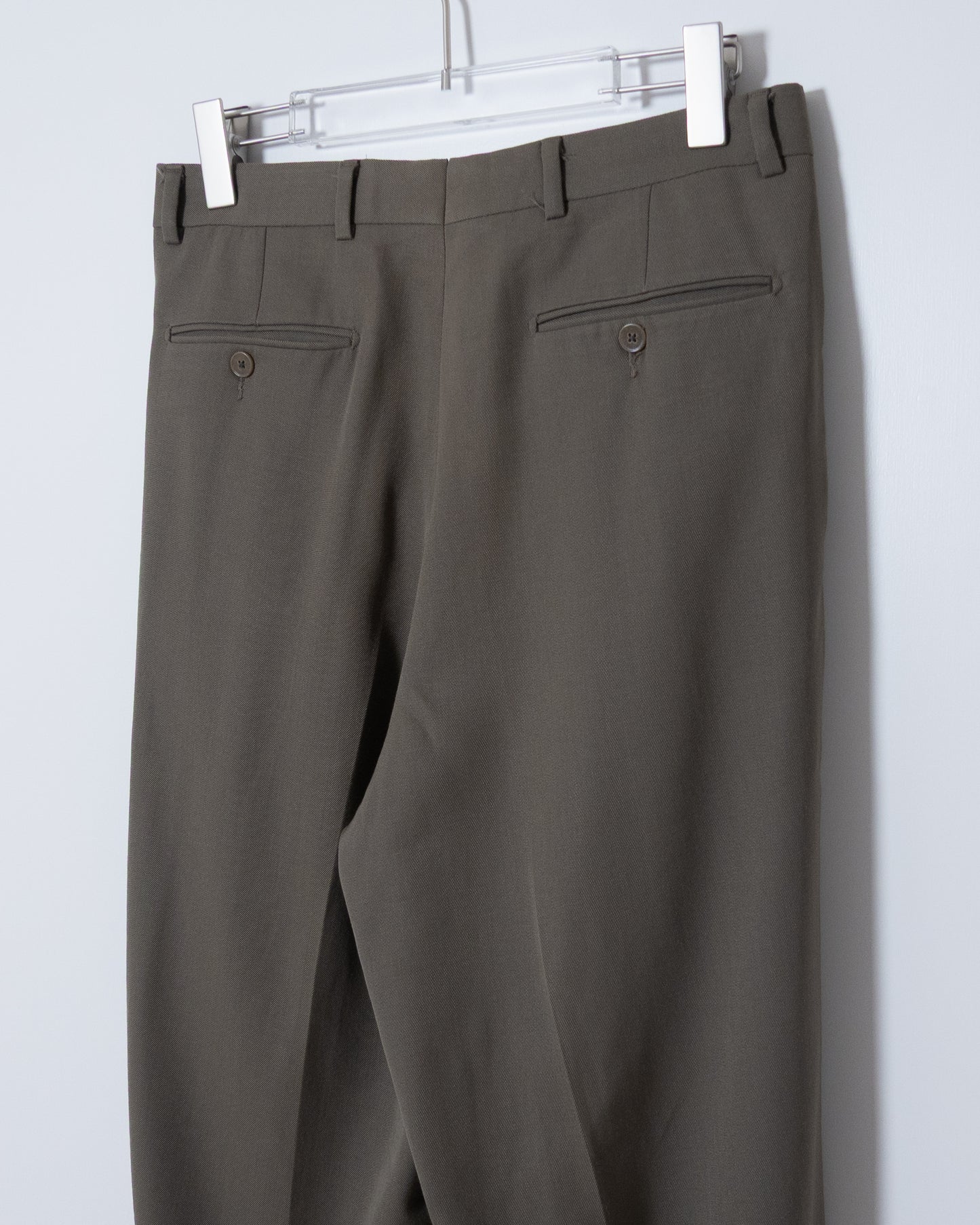 "MONSIEUR GIVENCHY" wool tuck slacks