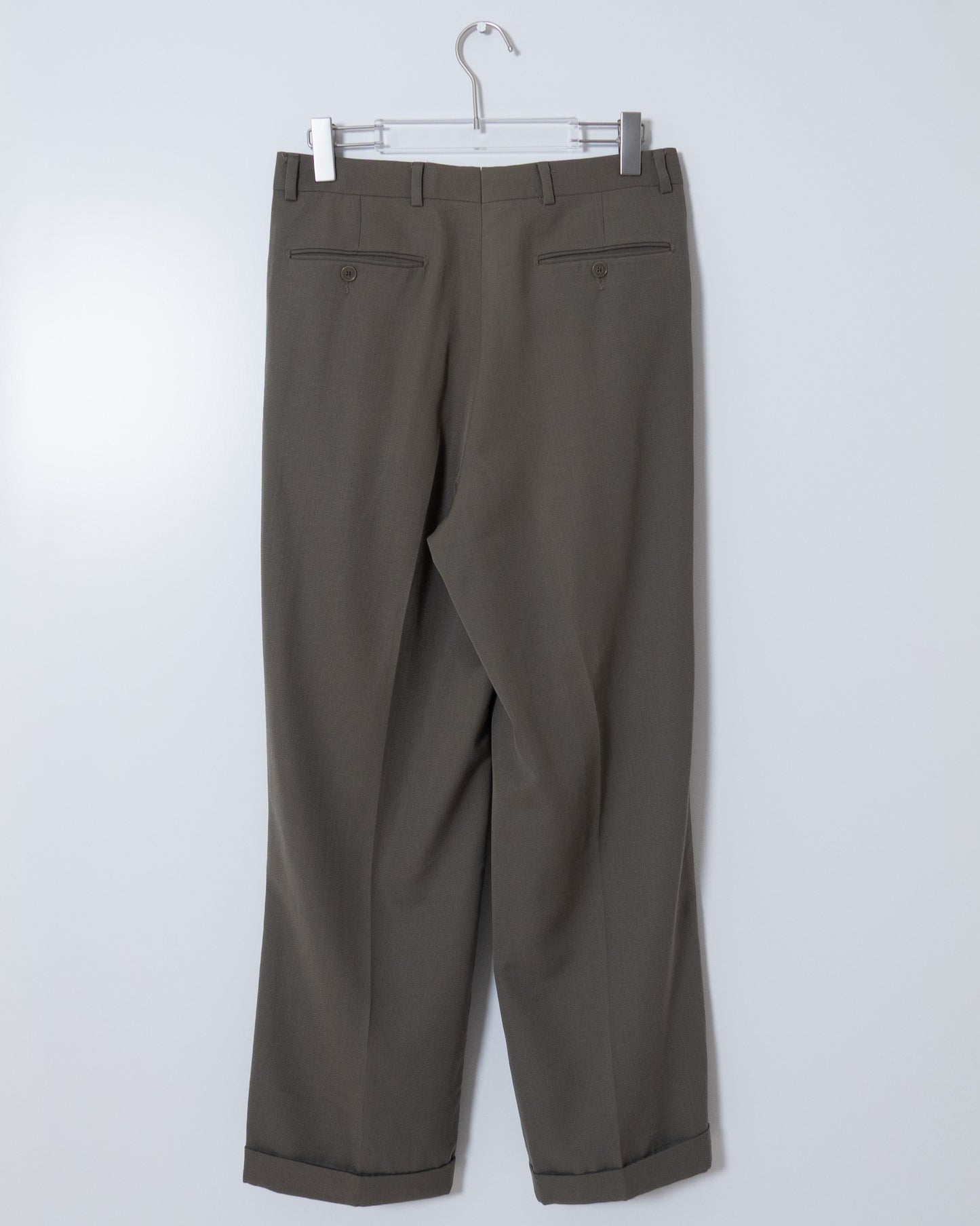 "MONSIEUR GIVENCHY" wool tuck slacks