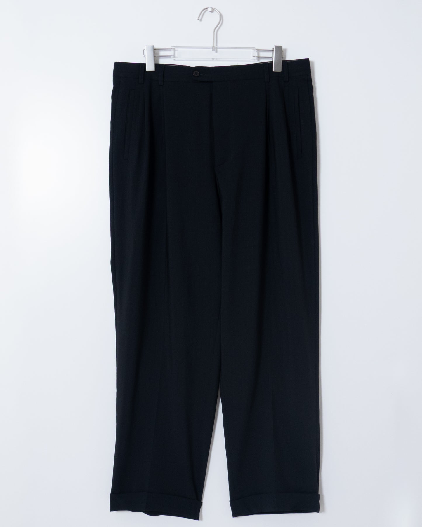 "Zanella" wool tuck slacks
