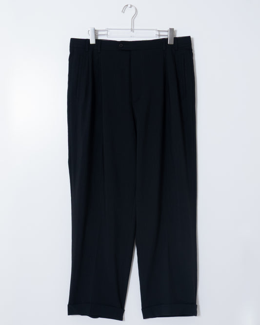 "Zanella" wool tuck slacks