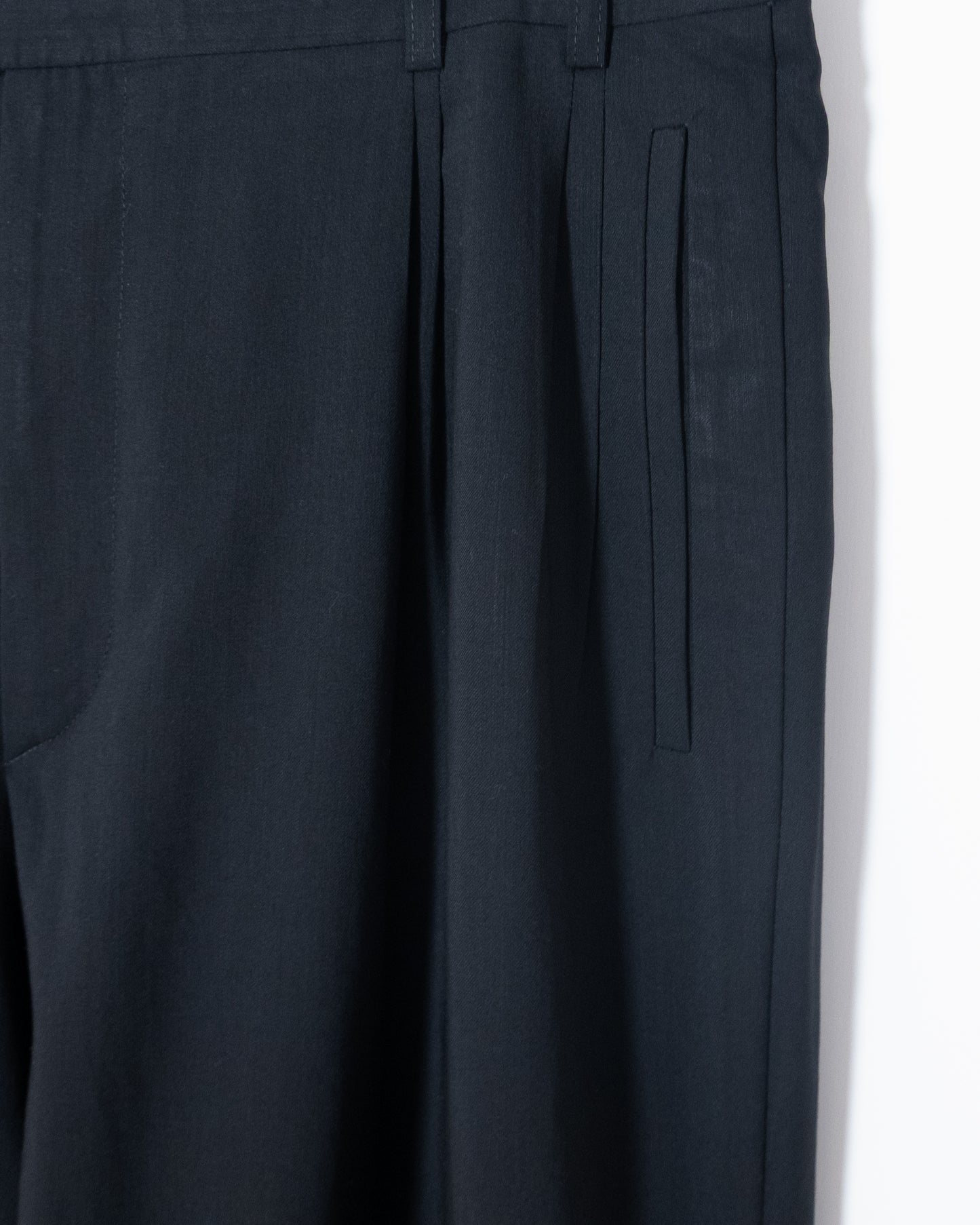 "Zanella" wool tuck slacks