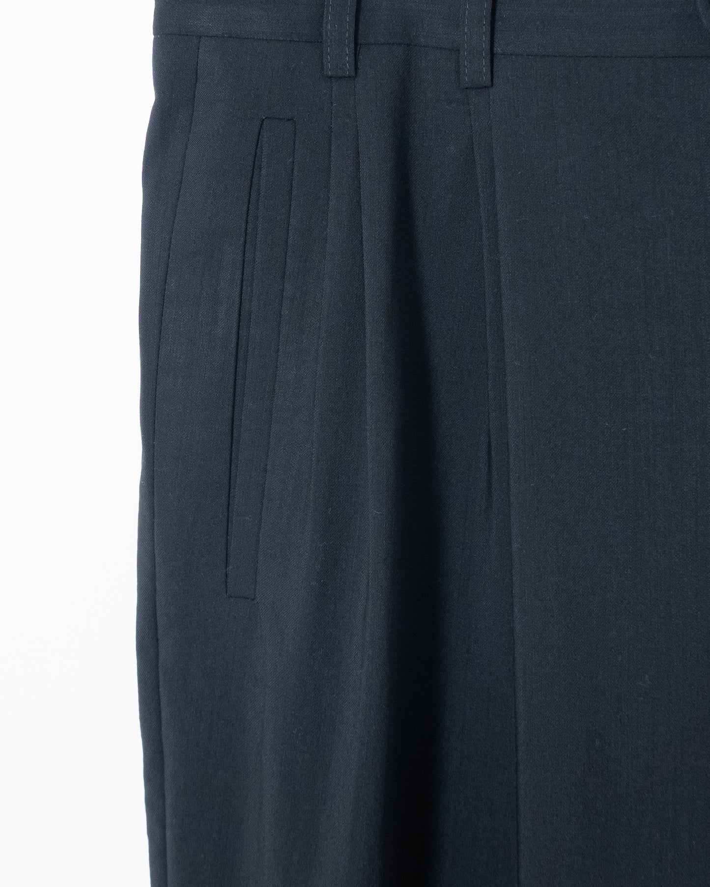 "Zanella" wool tuck slacks