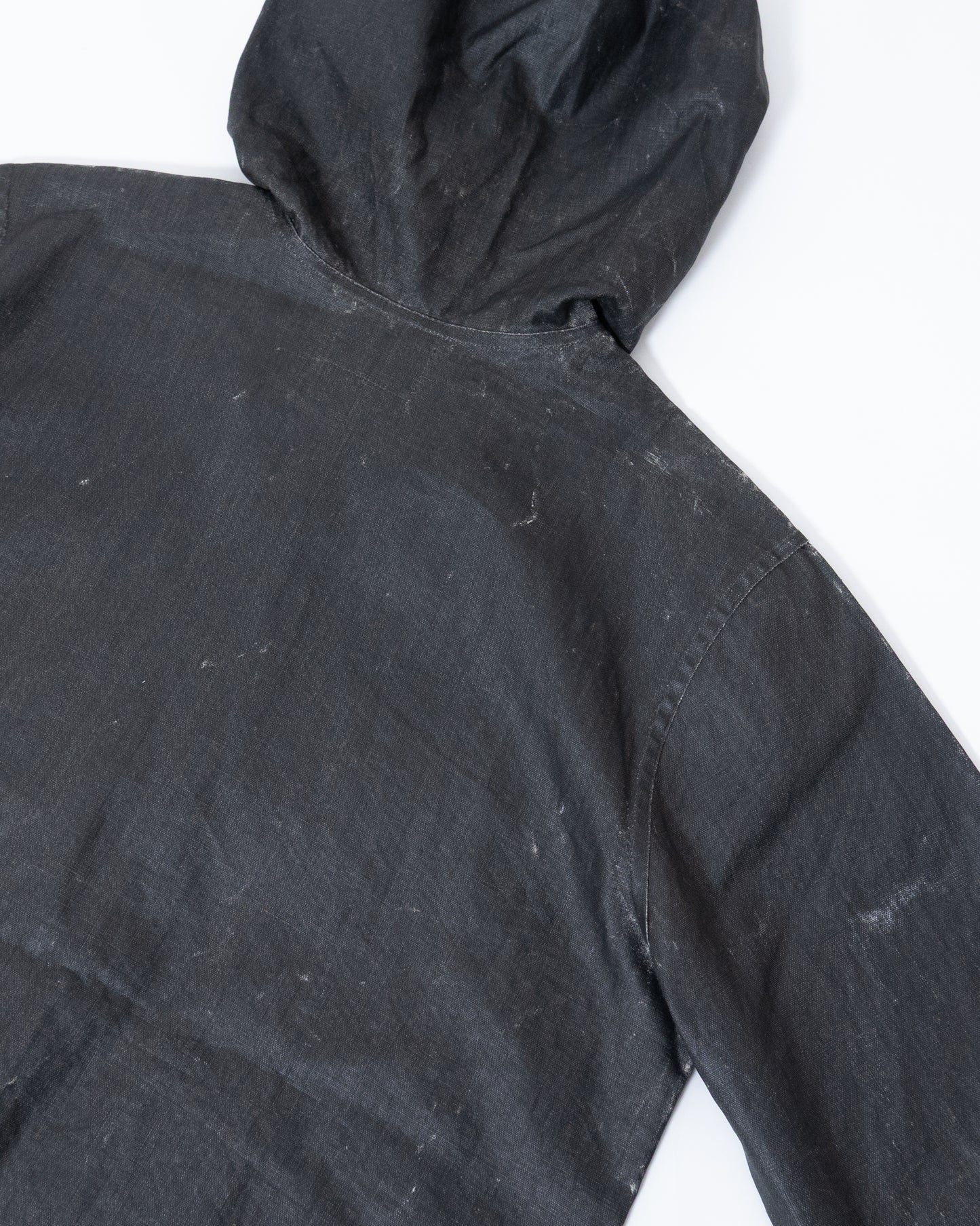 "FLAX" coating linen anorak parka