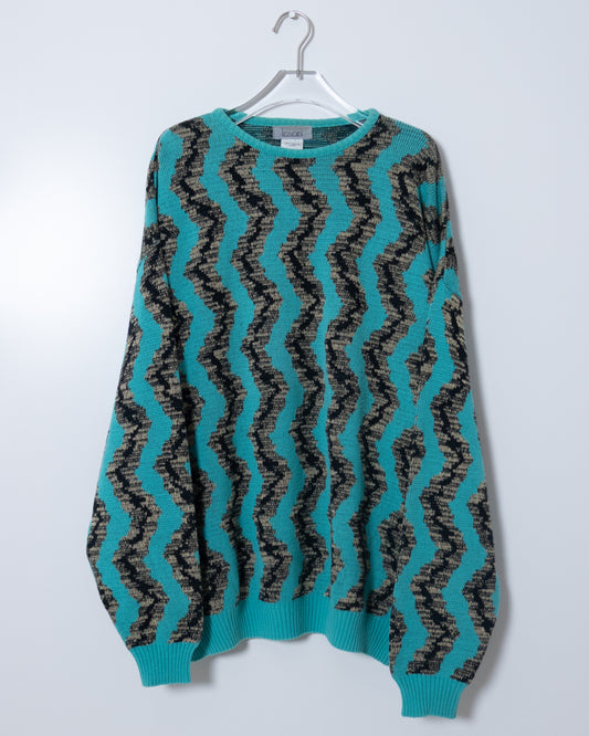 pattern cotton knitted sweater