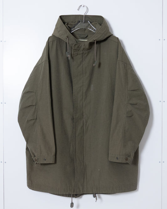 “Eddie Bauer” rip stop cloth hooded coat