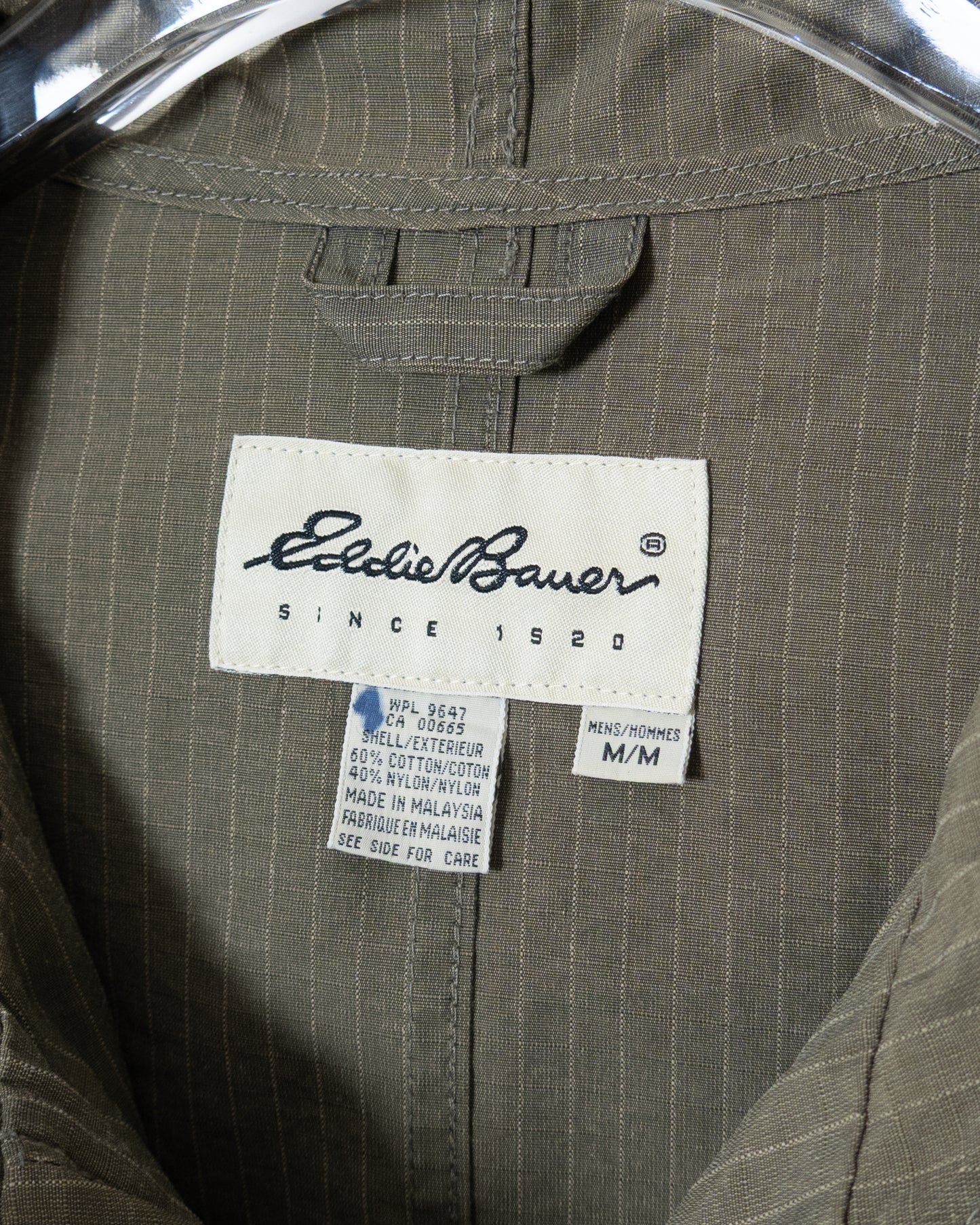 “Eddie Bauer” rip stop cloth hooded coat
