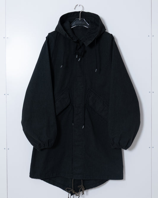 “U.S. ARMY” night camouflage hooded coat
