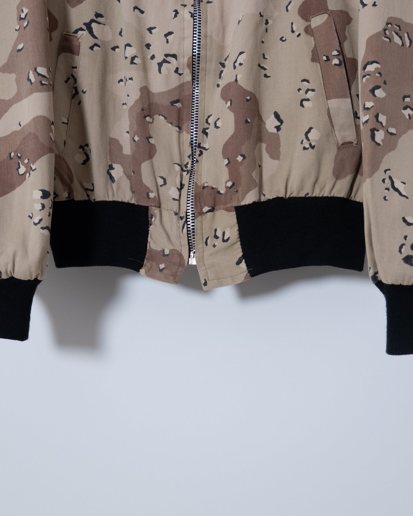 chocolate chip camouflage padding bomber jacket