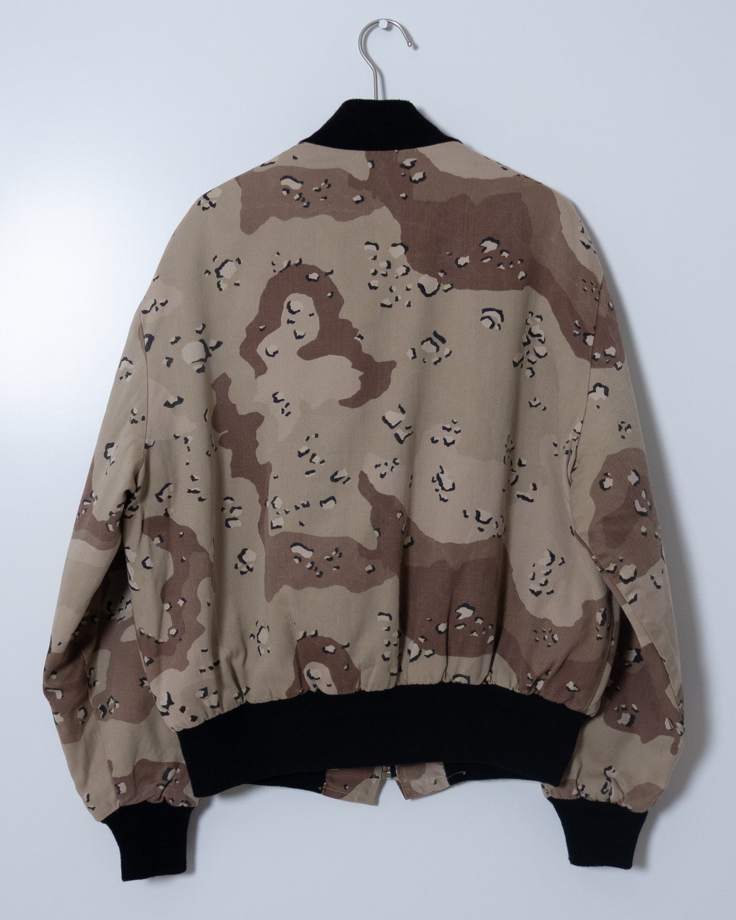 chocolate chip camouflage padding bomber jacket