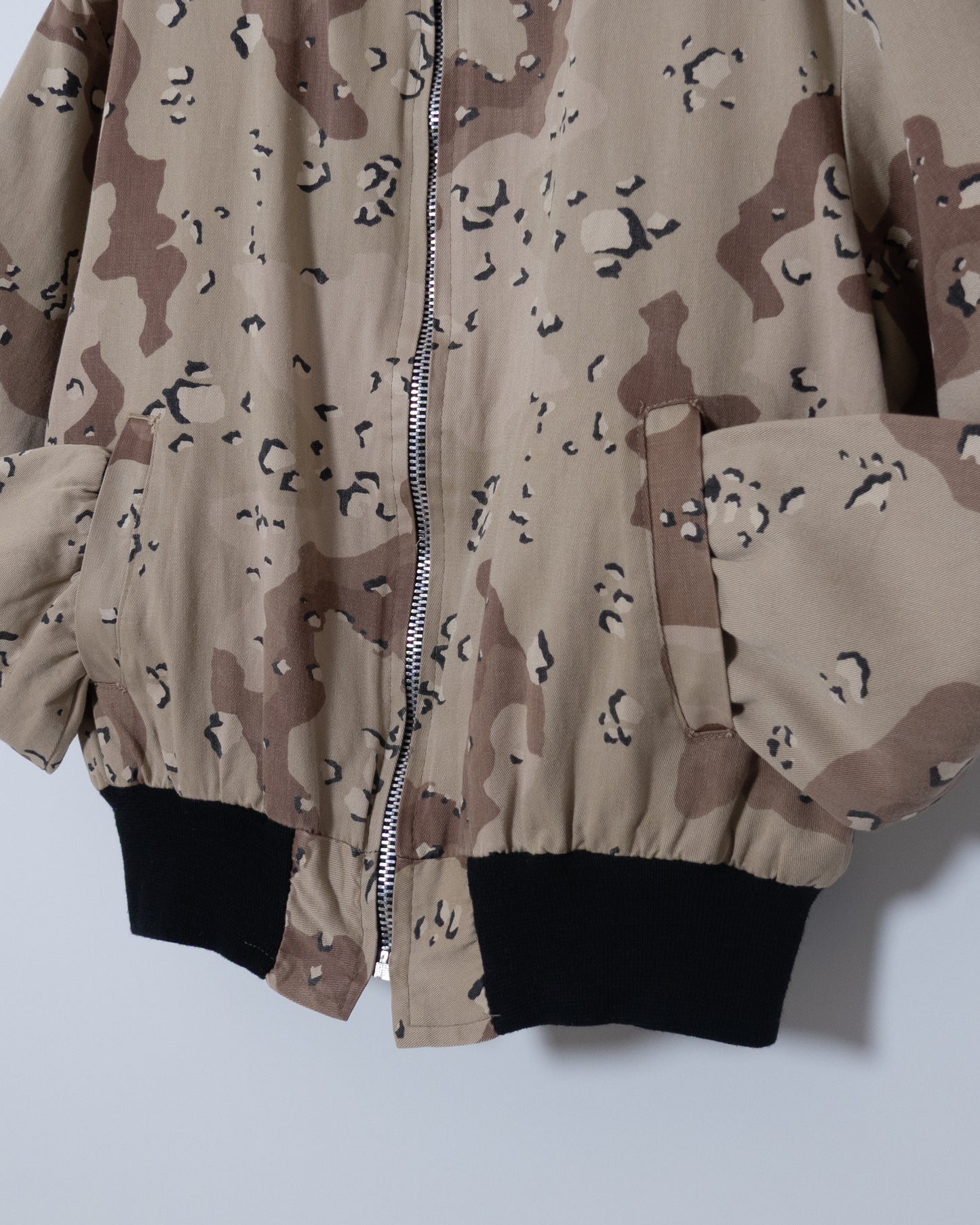 chocolate chip camouflage padding bomber jacket