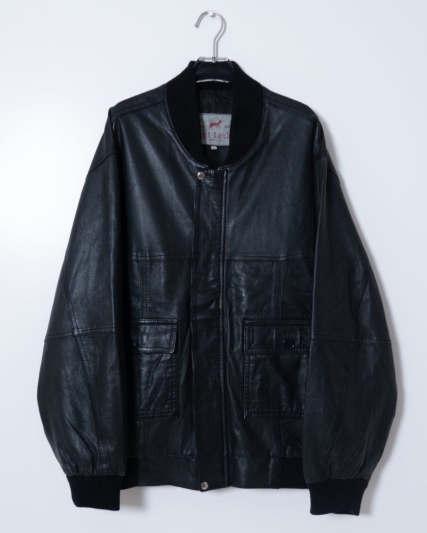 leather bomber jacket