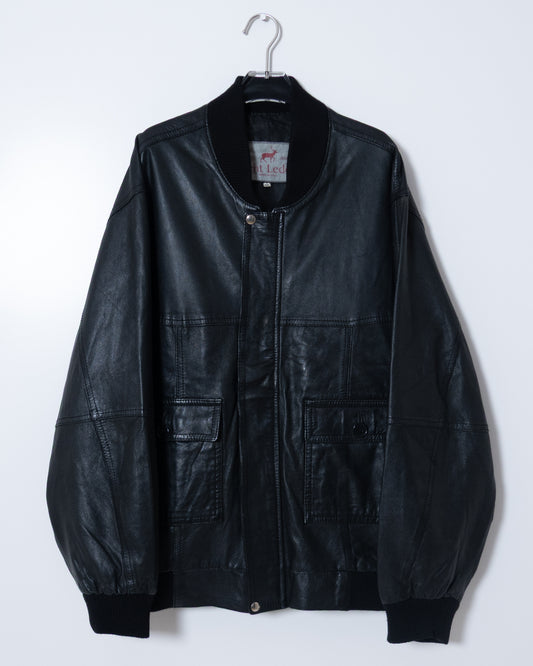 leather bomber jacket