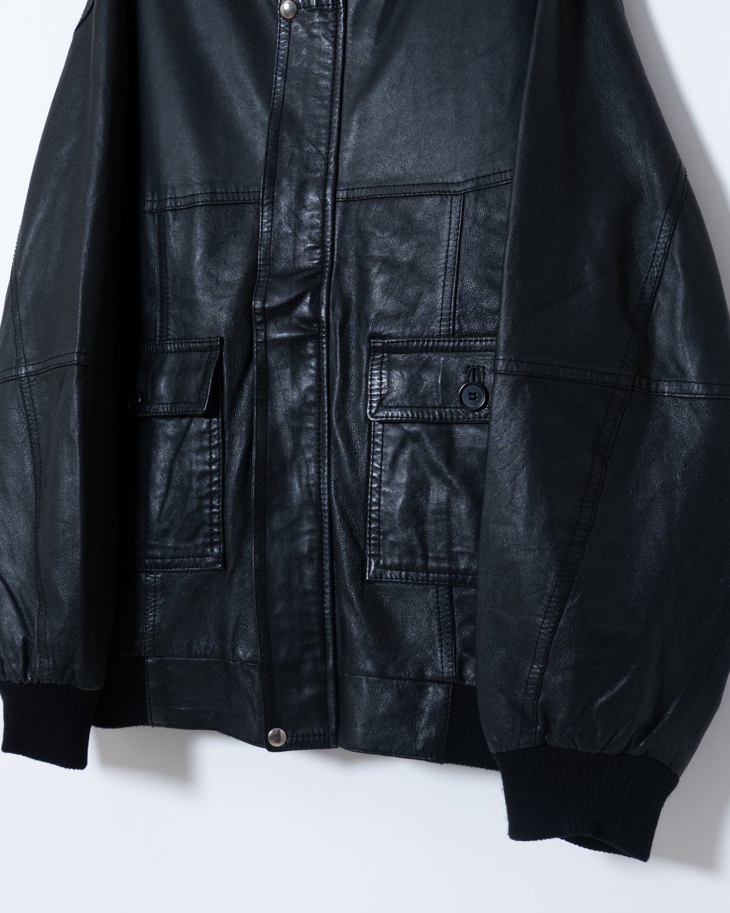 leather bomber jacket