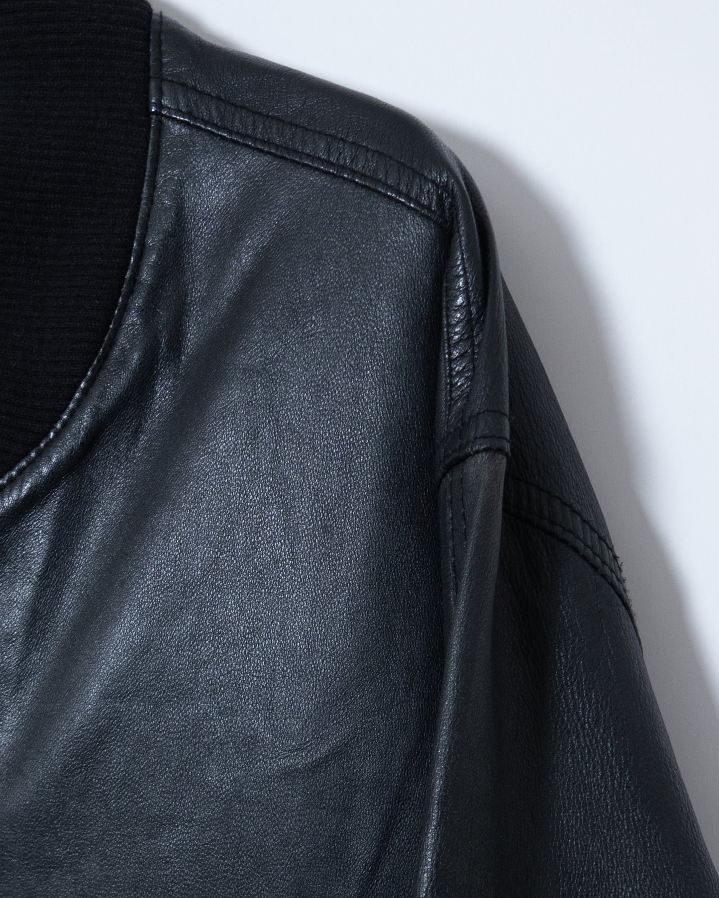 leather bomber jacket
