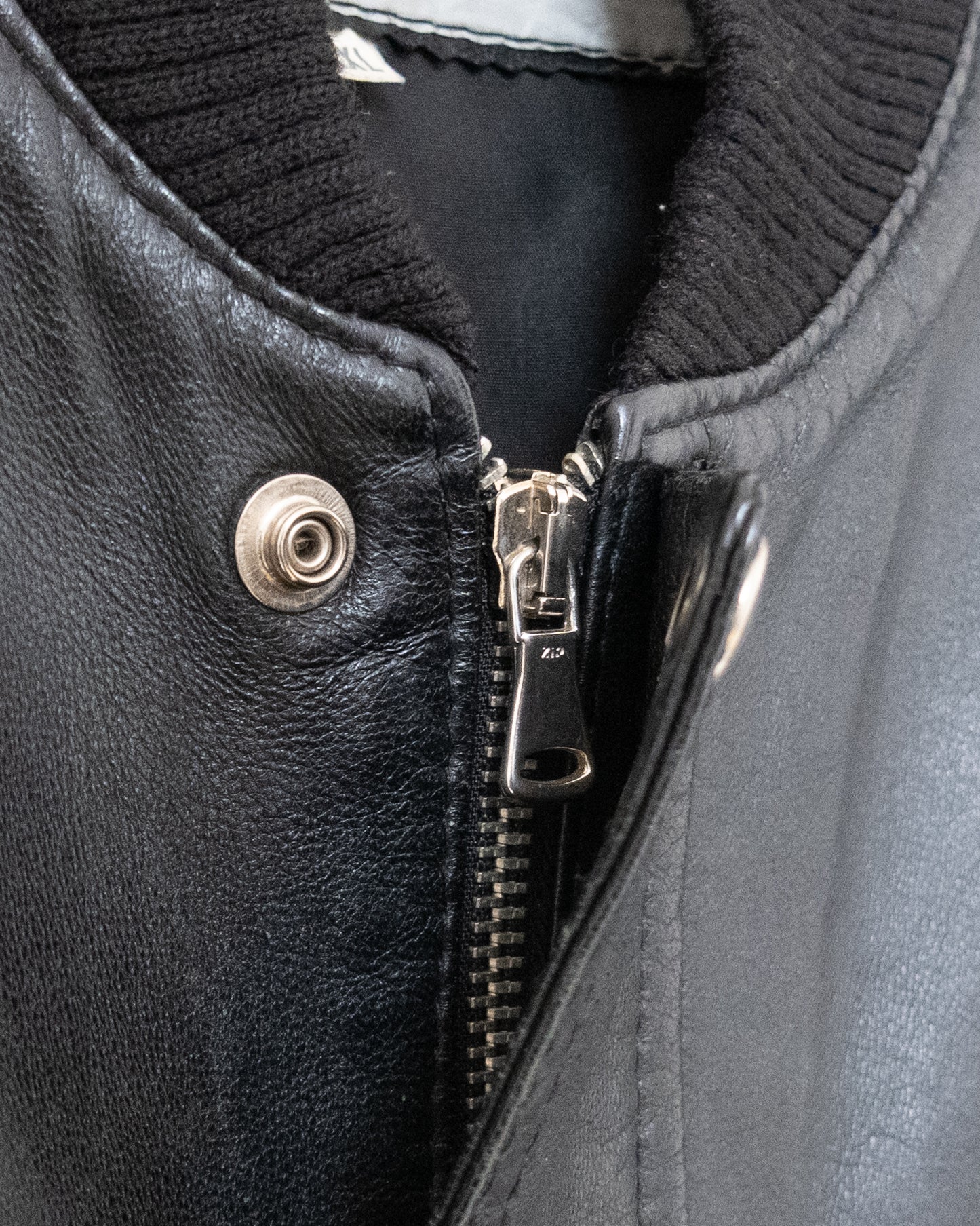 leather bomber jacket