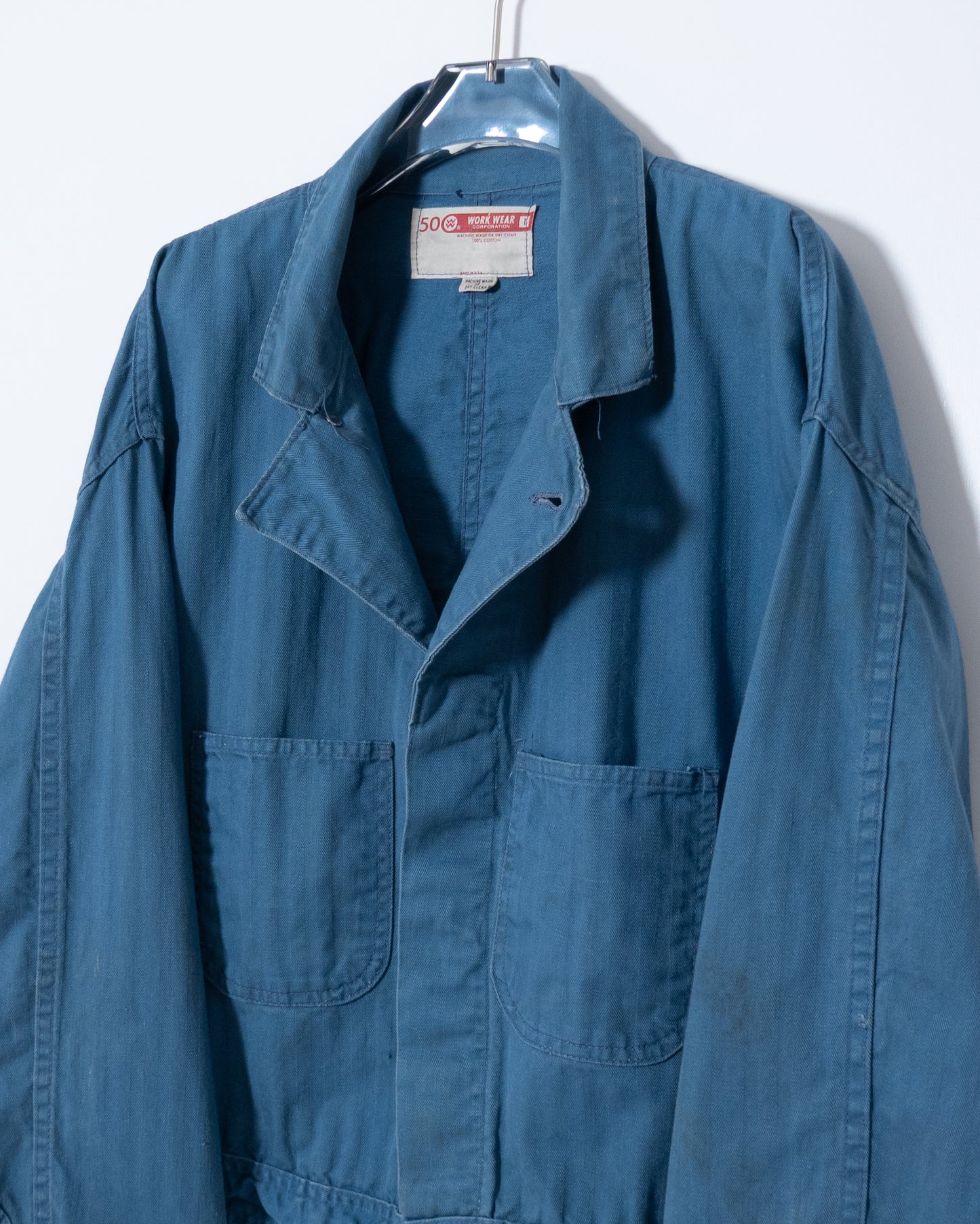 Vintage jump suit cut-off HBT work jacket