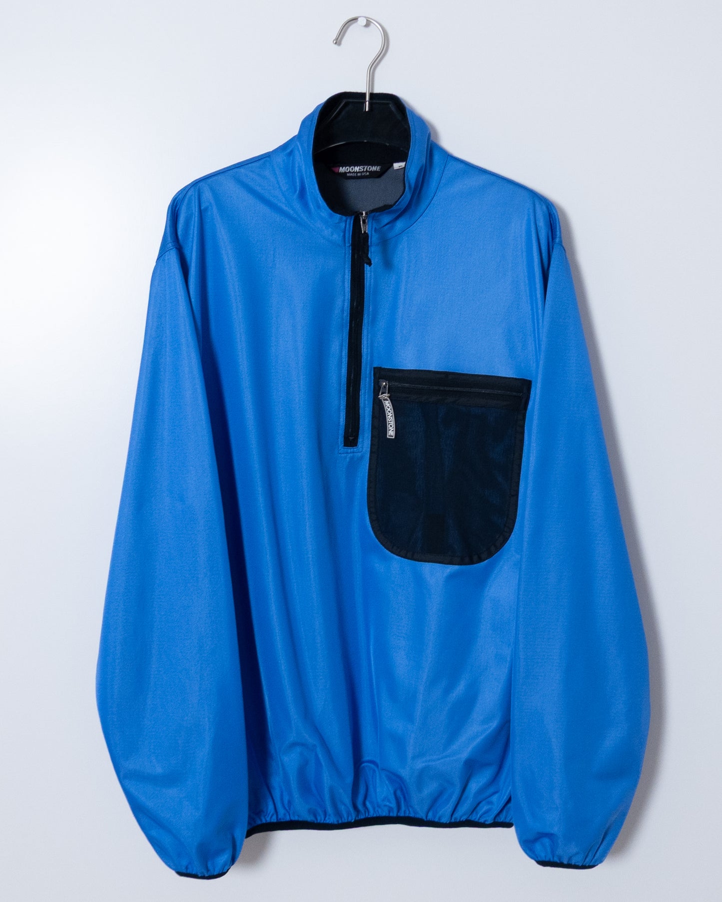 "MOON STONE" half-zip nylon pullover jacket