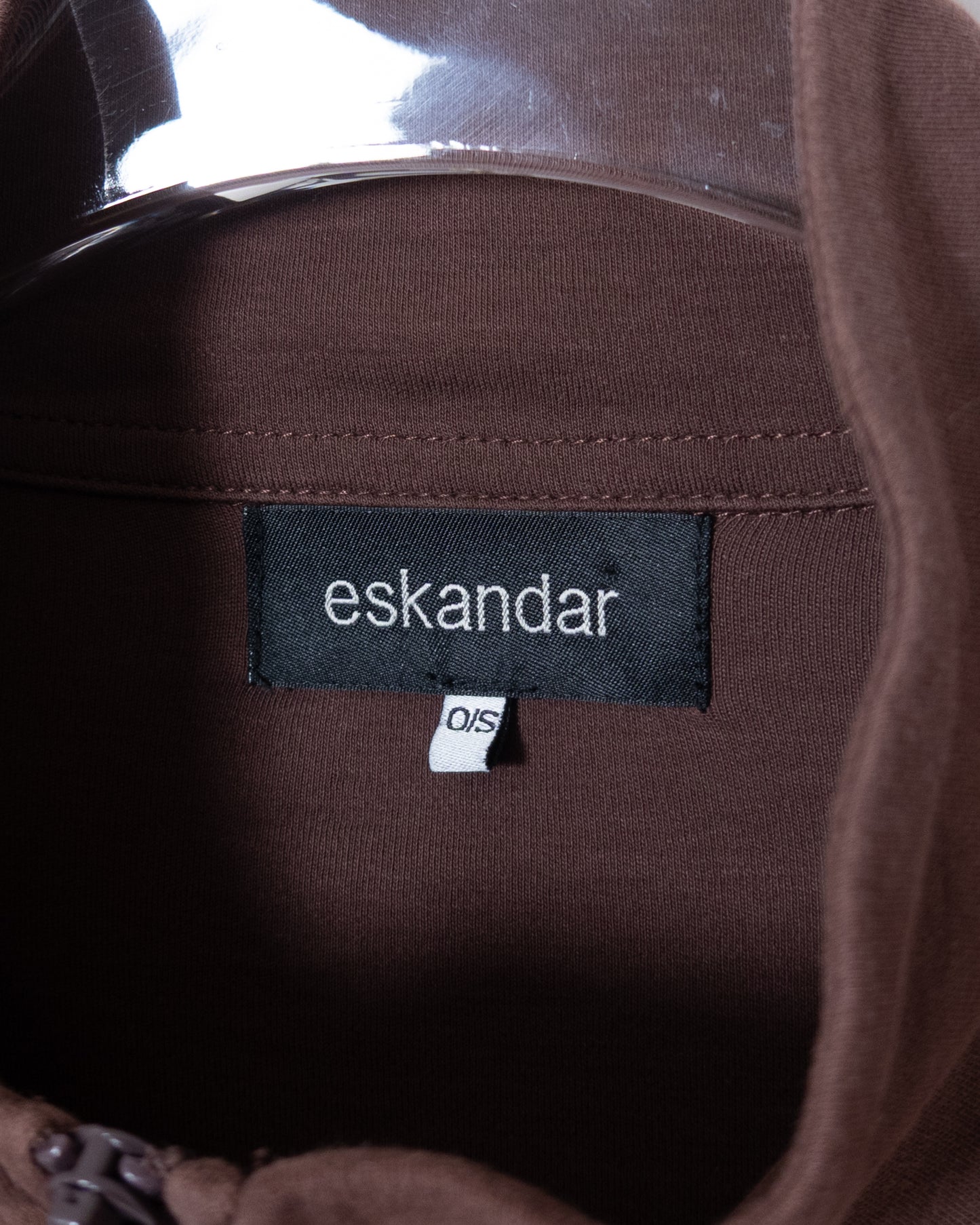 "Eskandar" wide silhouette pima cotton zip up jacket