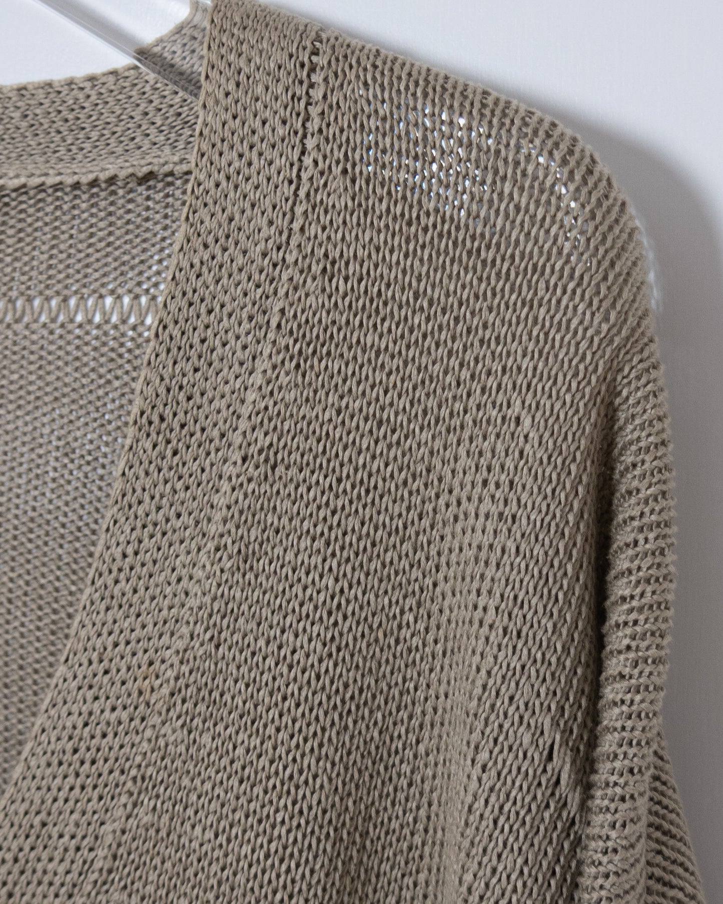 "SHIRIN GUILD" extra wide silhouette cotton knit cardigan