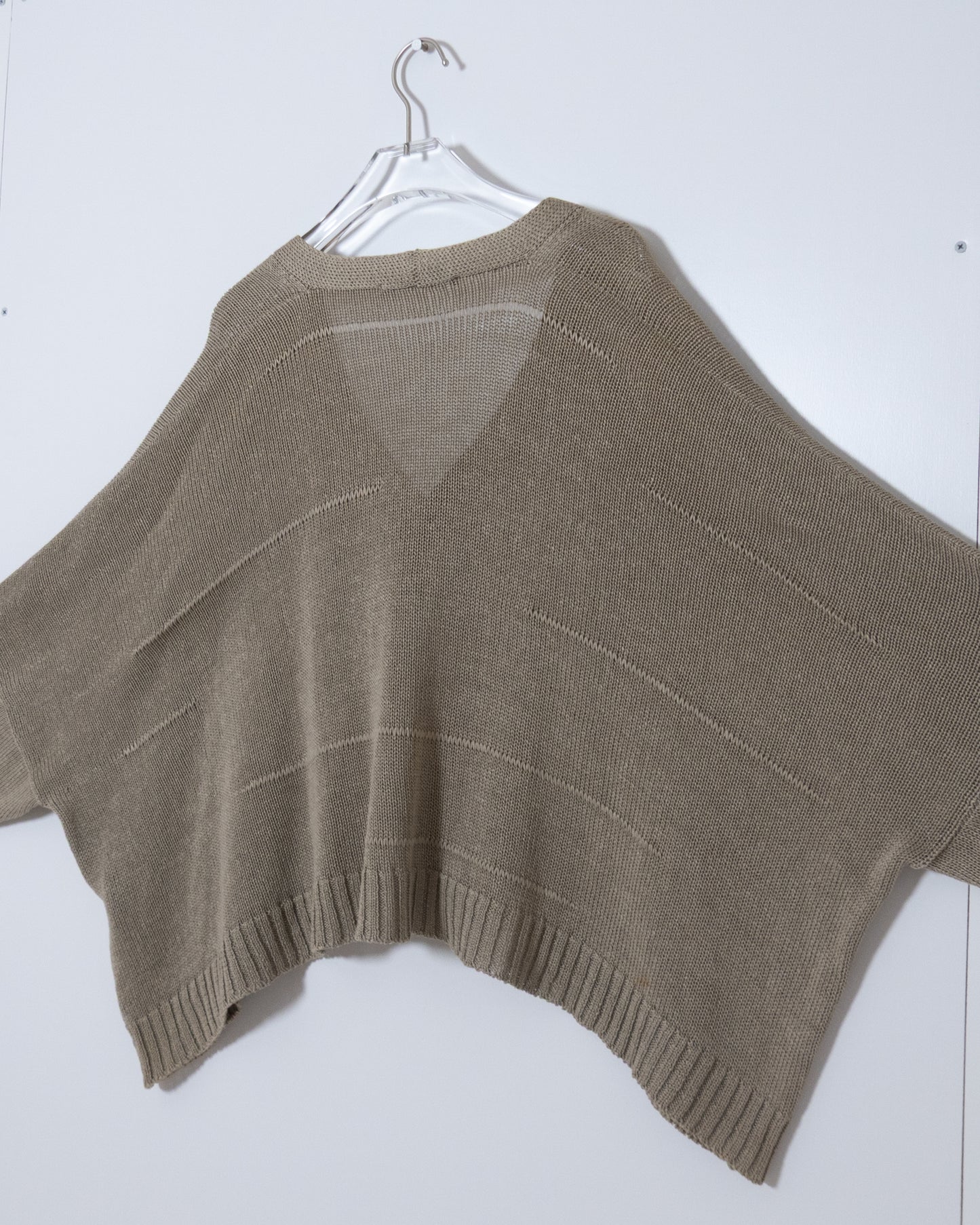 "SHIRIN GUILD" extra wide silhouette cotton knit cardigan