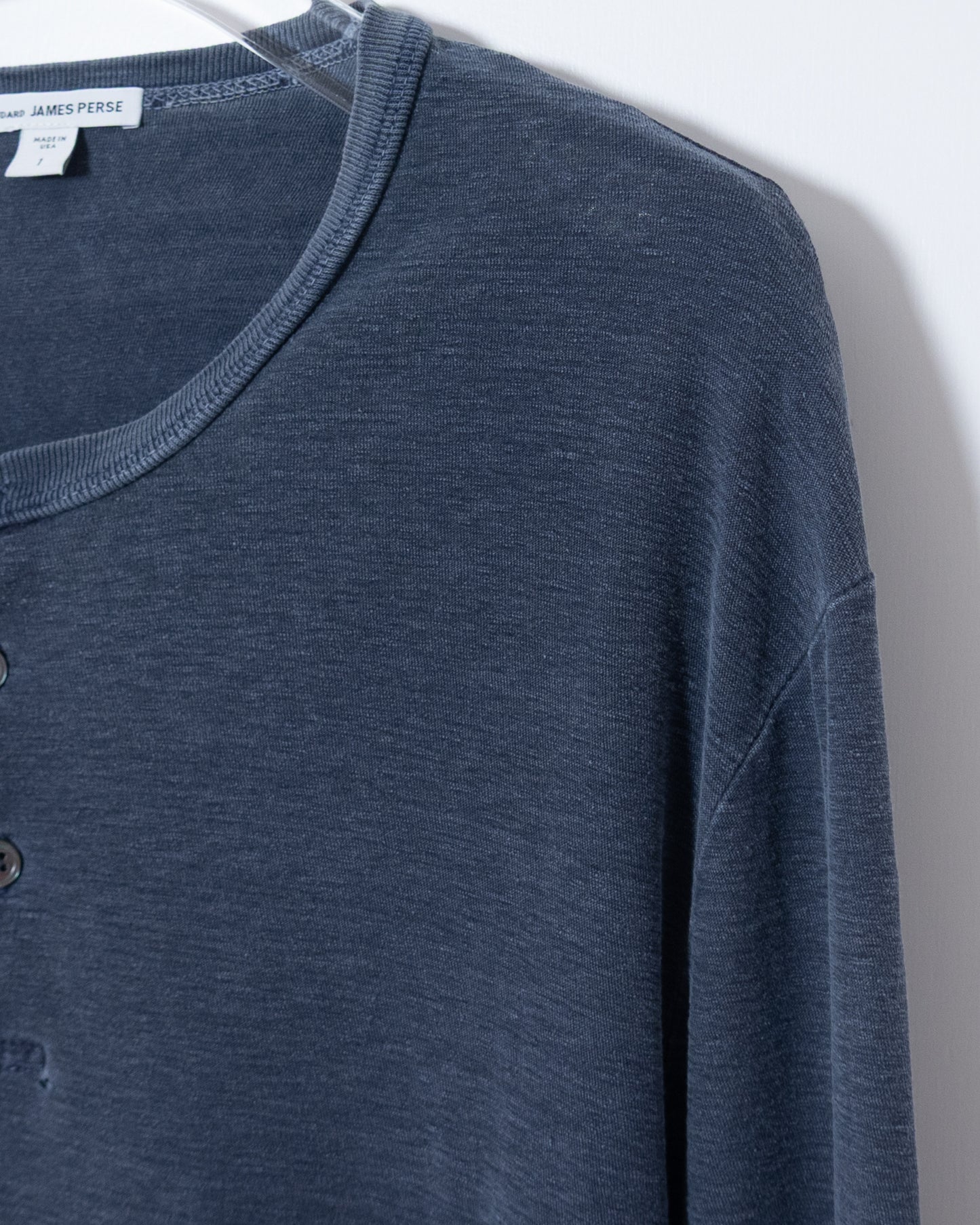 "JAMES PERSE" henley neck L/S t-shirt