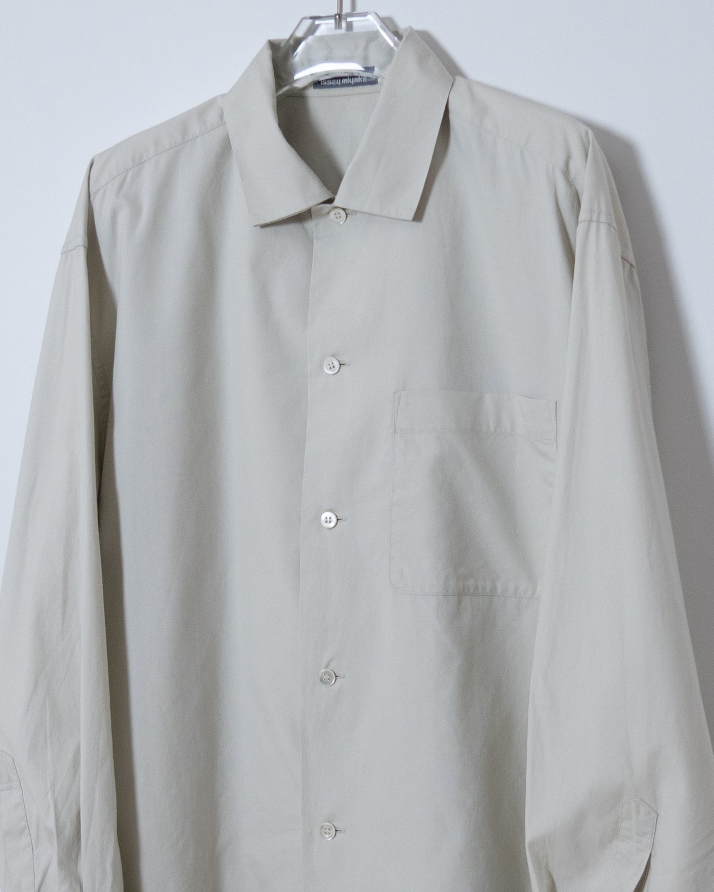 "ISSEY MIYAKE MEN" double collar cotton shirt