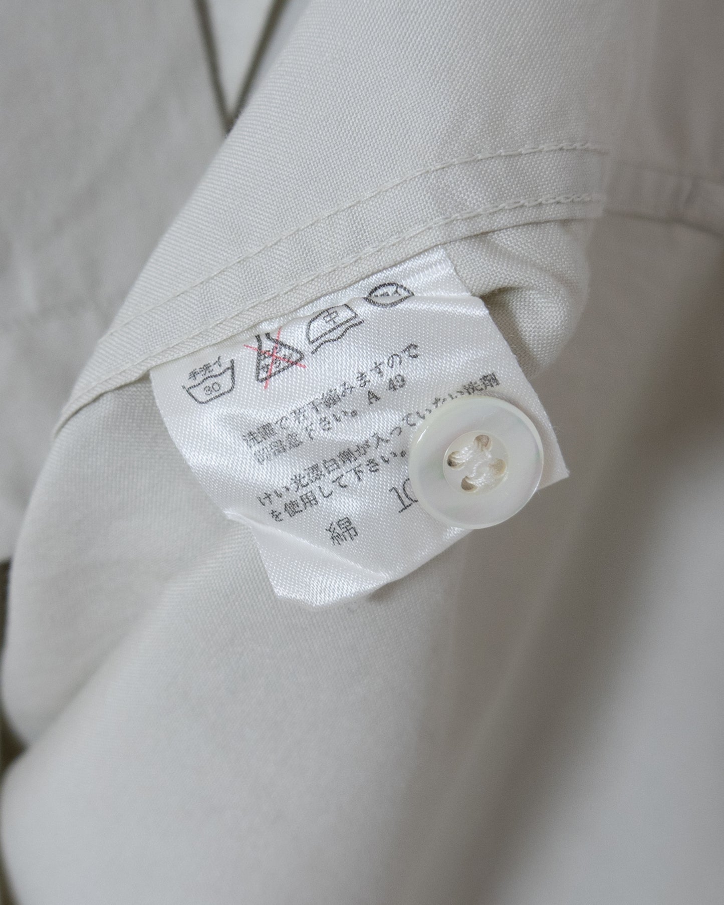 "ISSEY MIYAKE MEN" double collar cotton shirt