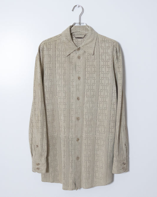 "GIANFRANCO FERRÉ" punched suede shirt