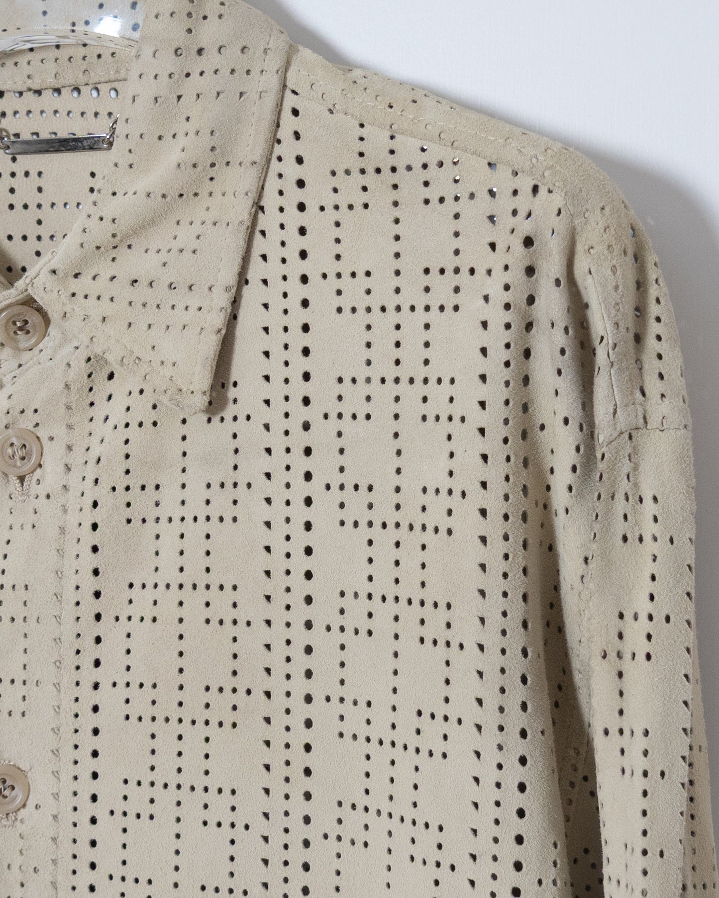 "GIANFRANCO FERRÉ" punched suede shirt