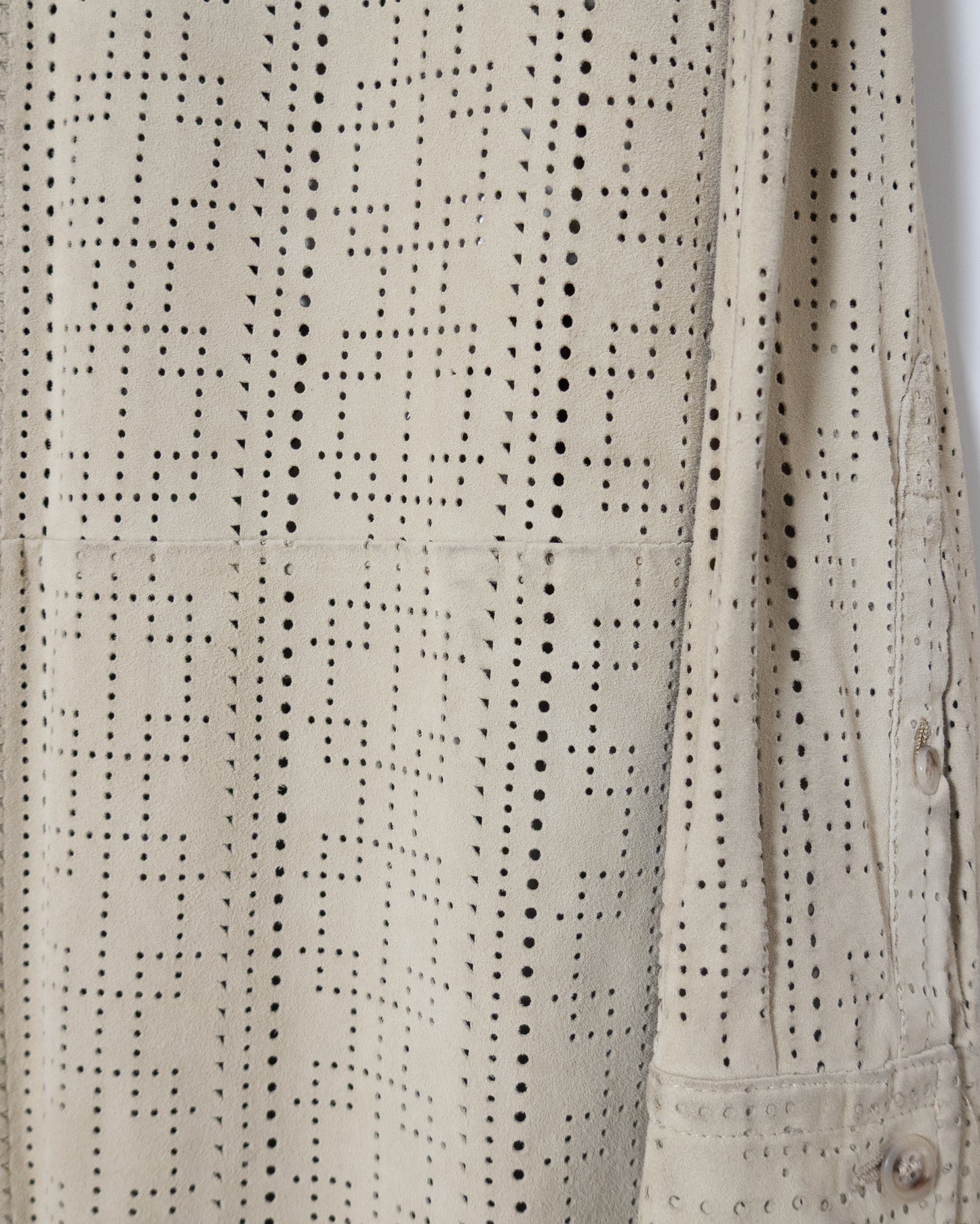 "GIANFRANCO FERRÉ" punched suede shirt