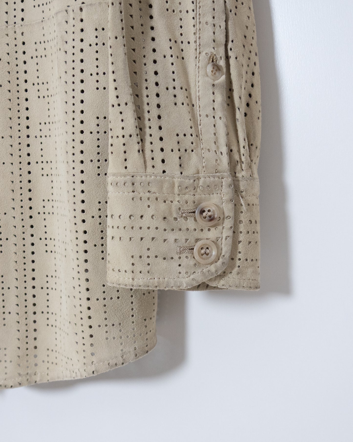 "GIANFRANCO FERRÉ" punched suede shirt