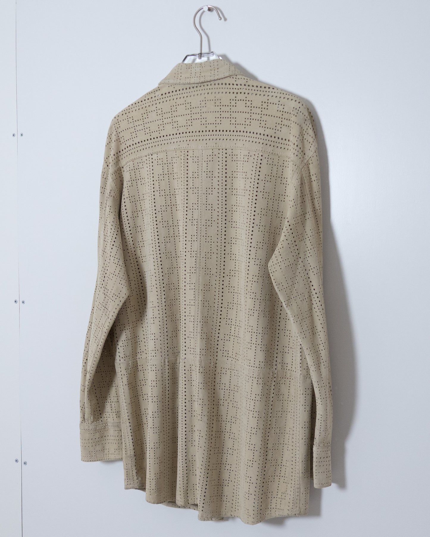 "GIANFRANCO FERRÉ" punched suede shirt