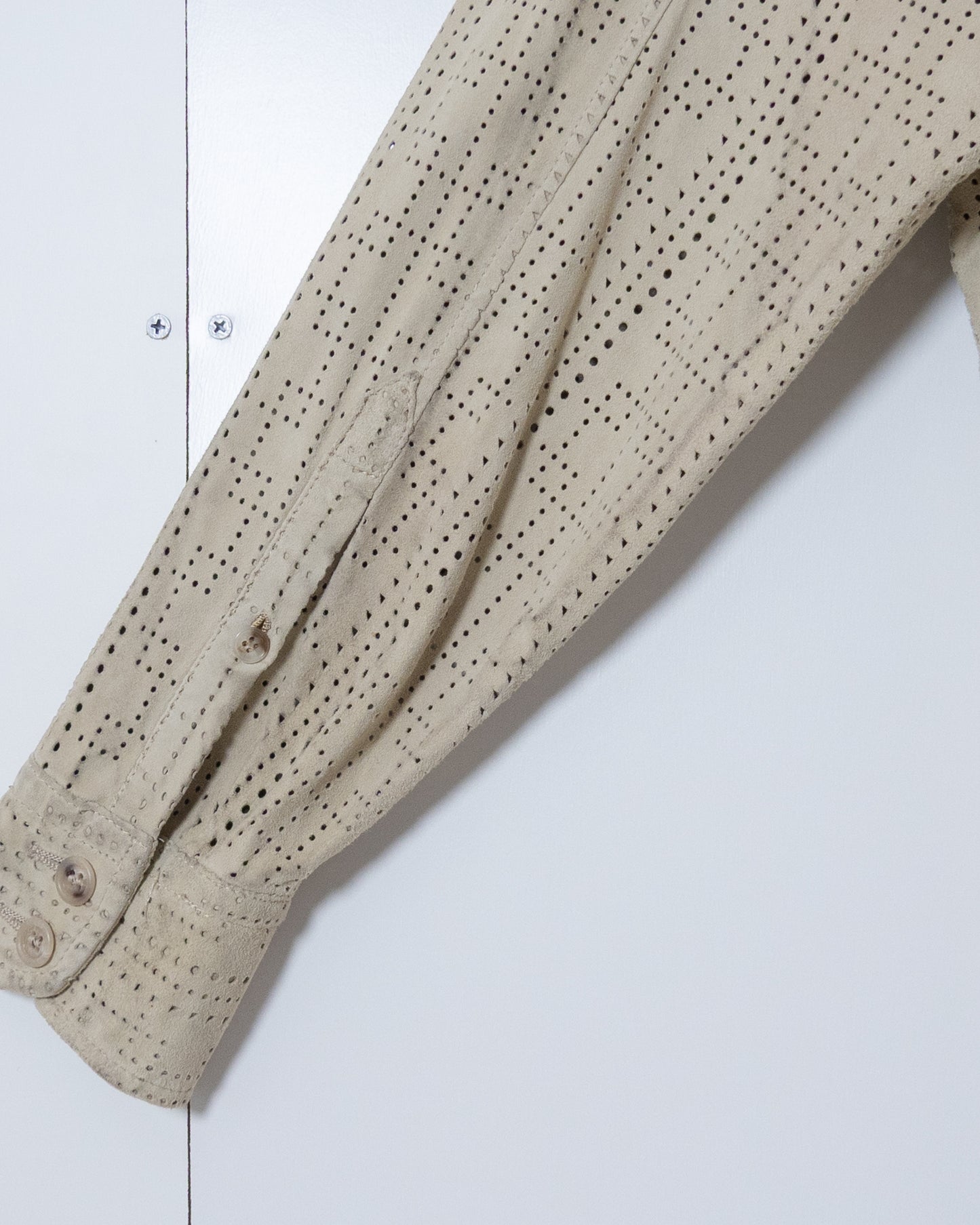 "GIANFRANCO FERRÉ" punched suede shirt