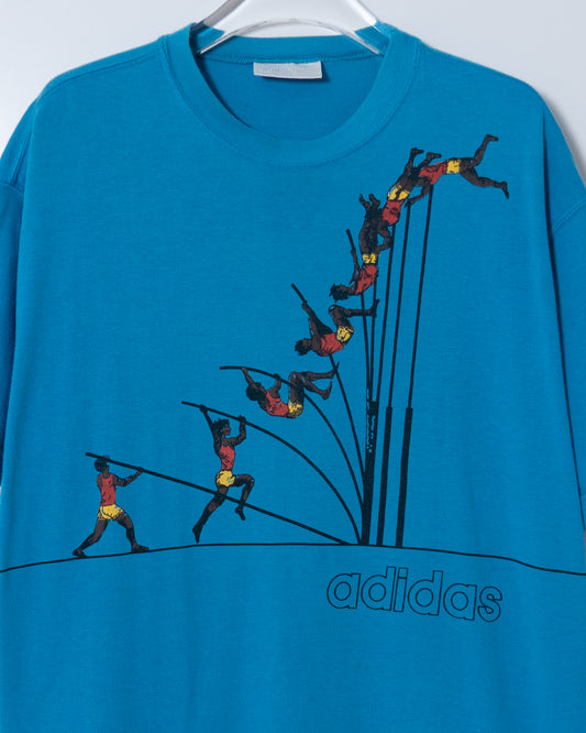 Euro "adidas" both sides printed T-shirt