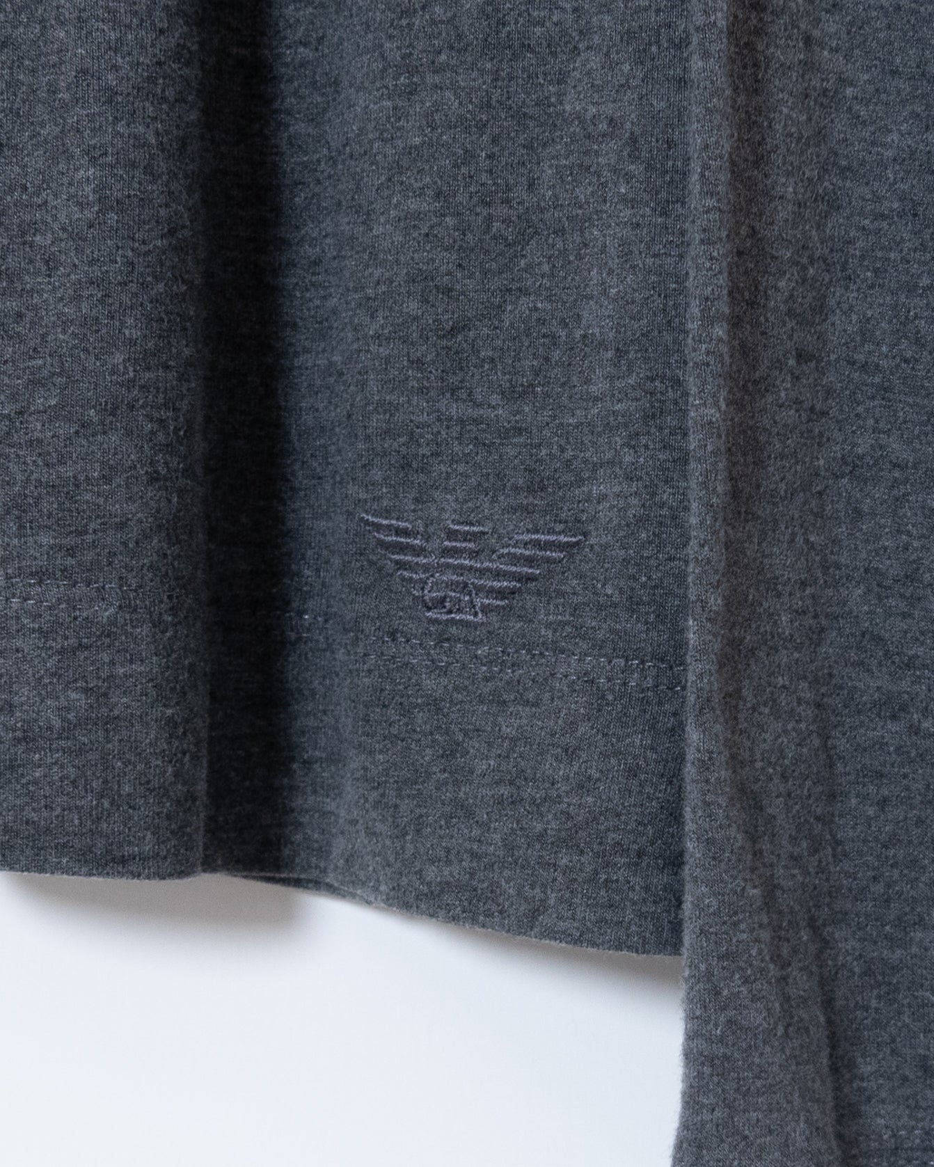 "EMPORIO ARMANI" cut and sew fabric L/S polo shirt