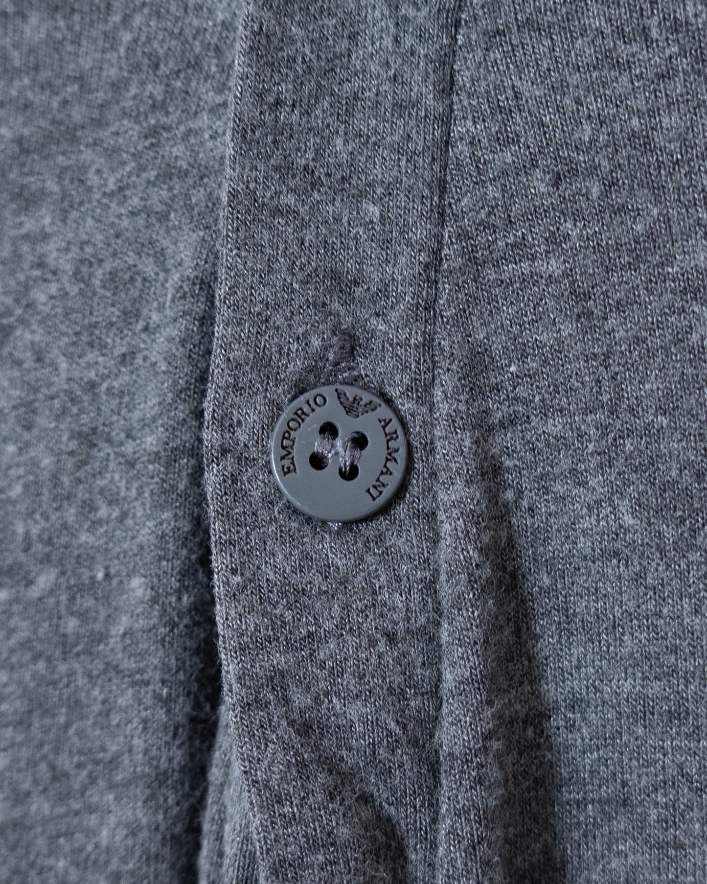 "EMPORIO ARMANI" cut and sew fabric L/S polo shirt