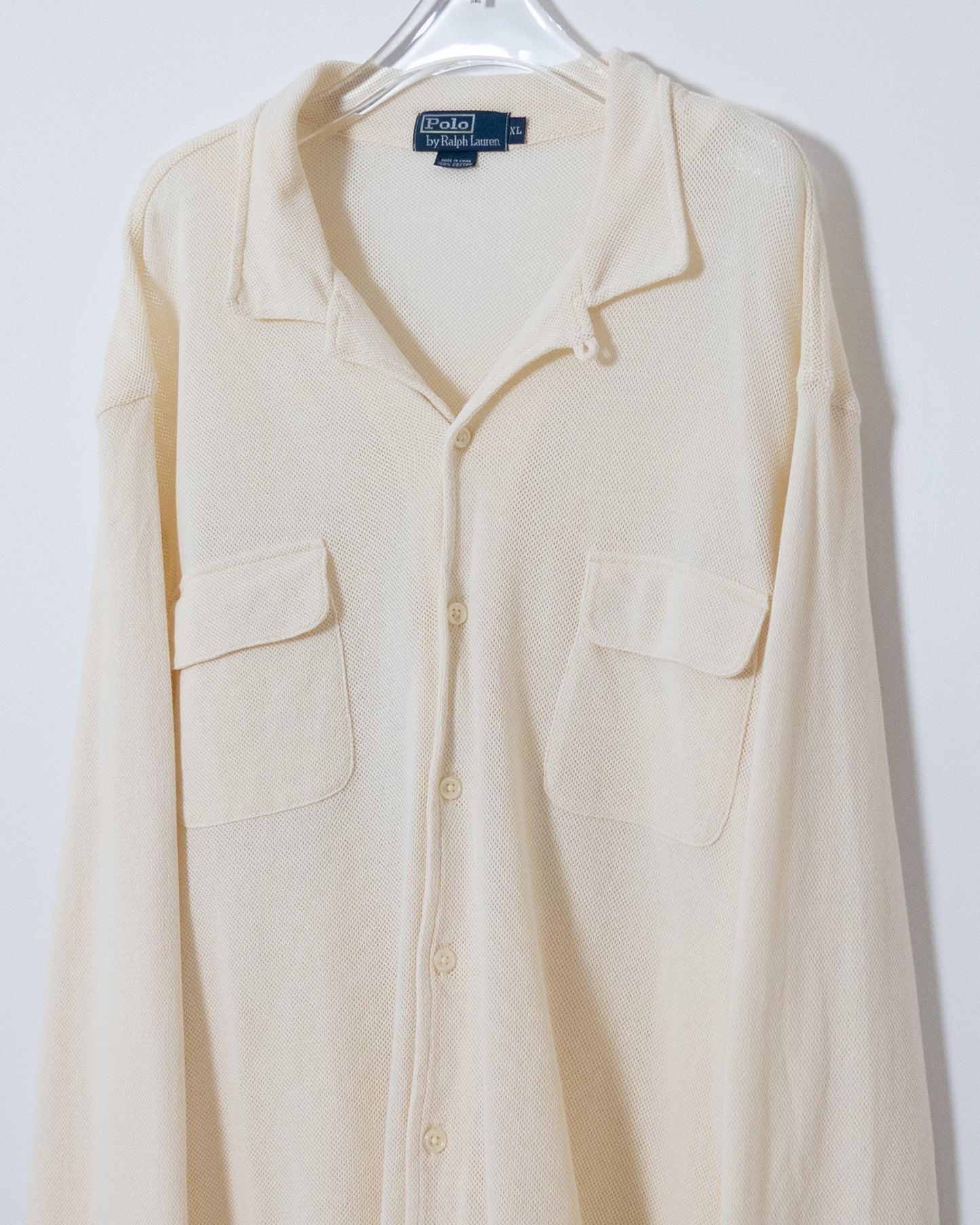 "Polo by Ralph Lauren" open collar mesh shirt
