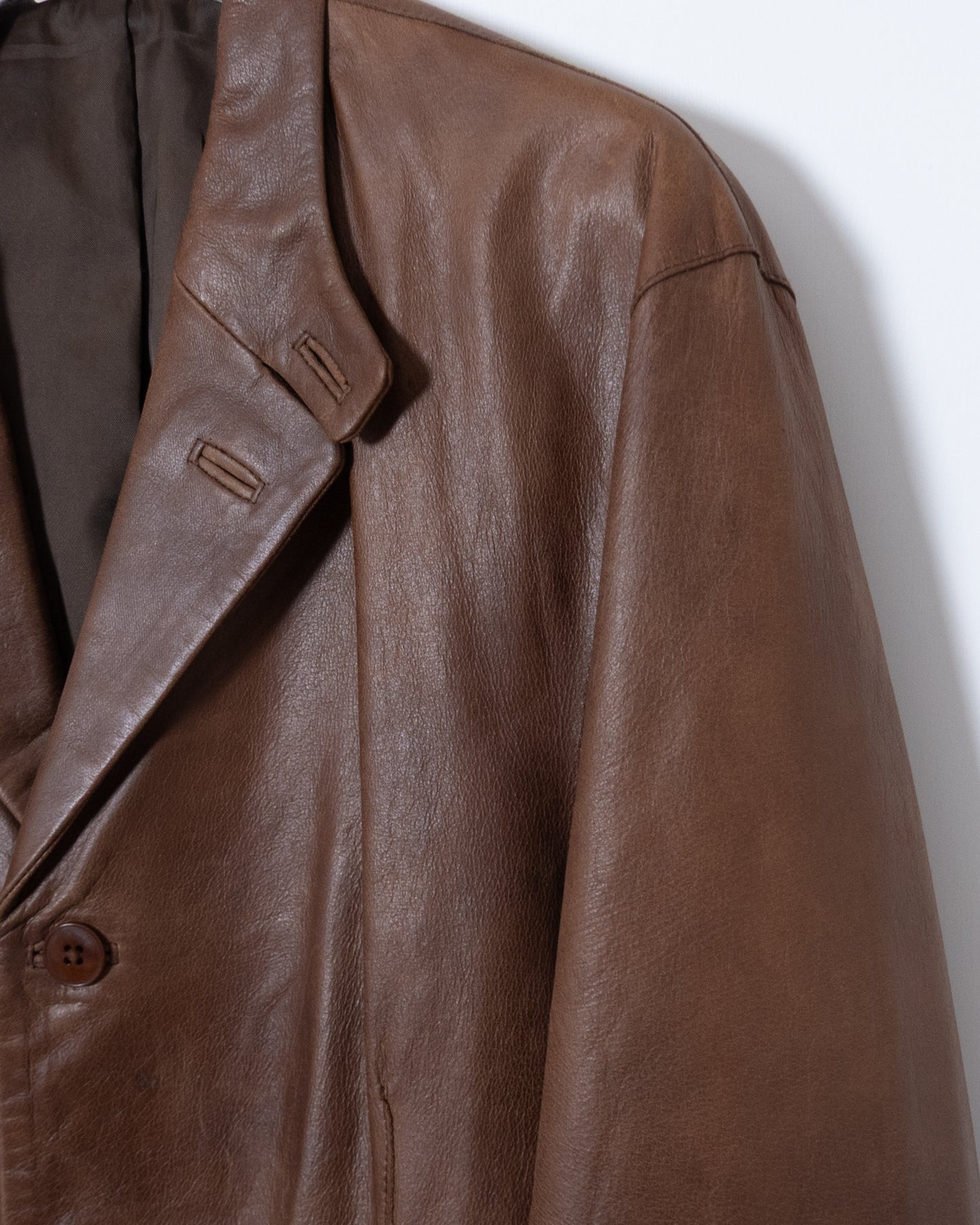 “DKNY” leather tailored jacket