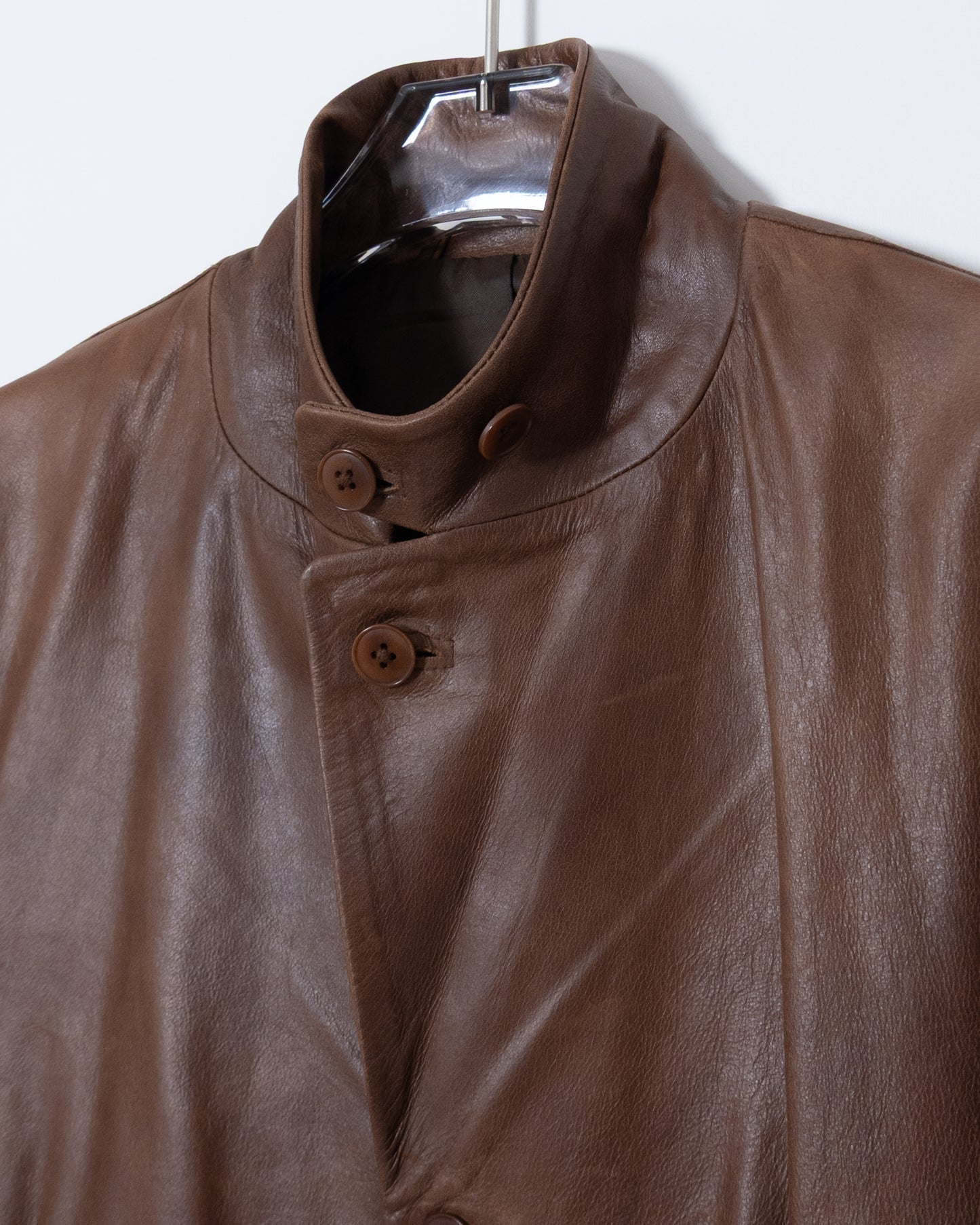 “DKNY” leather tailored jacket